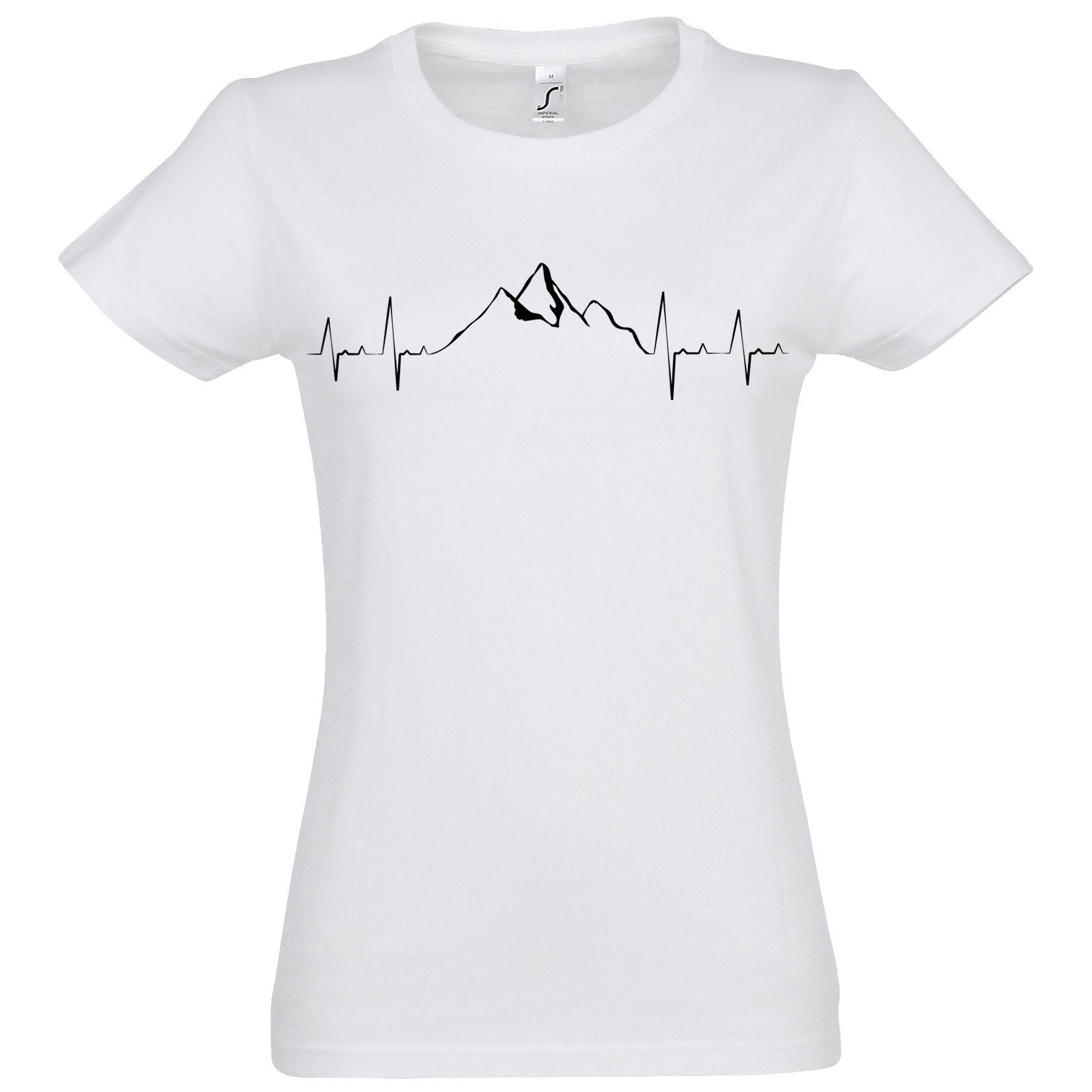 Youth Designz T-Shirt Heartbeat Mountain Damen T-Shirt mit tendigem Frontpr günstig online kaufen
