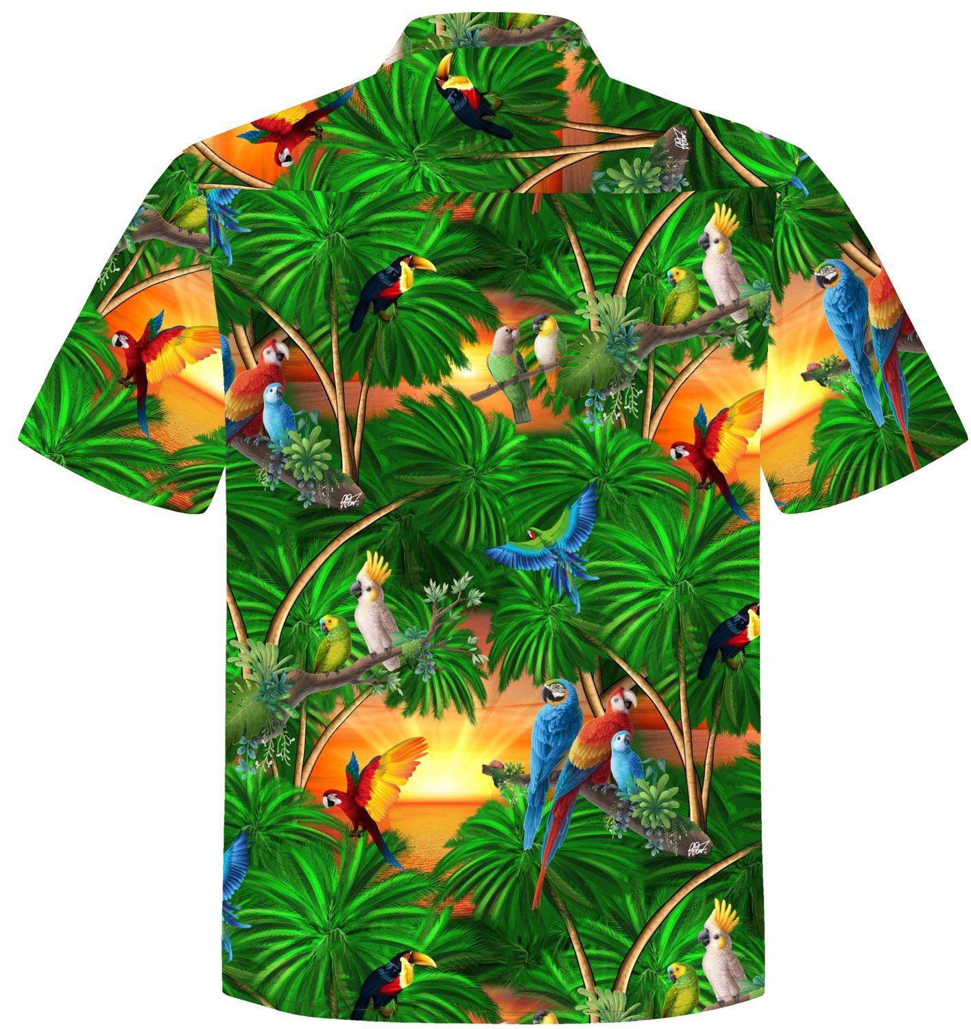 Hawaiihemdshop.de Hawaiihemd Hawaii Hemd Herren Baumwolle Kurzarm Hawaiihem günstig online kaufen
