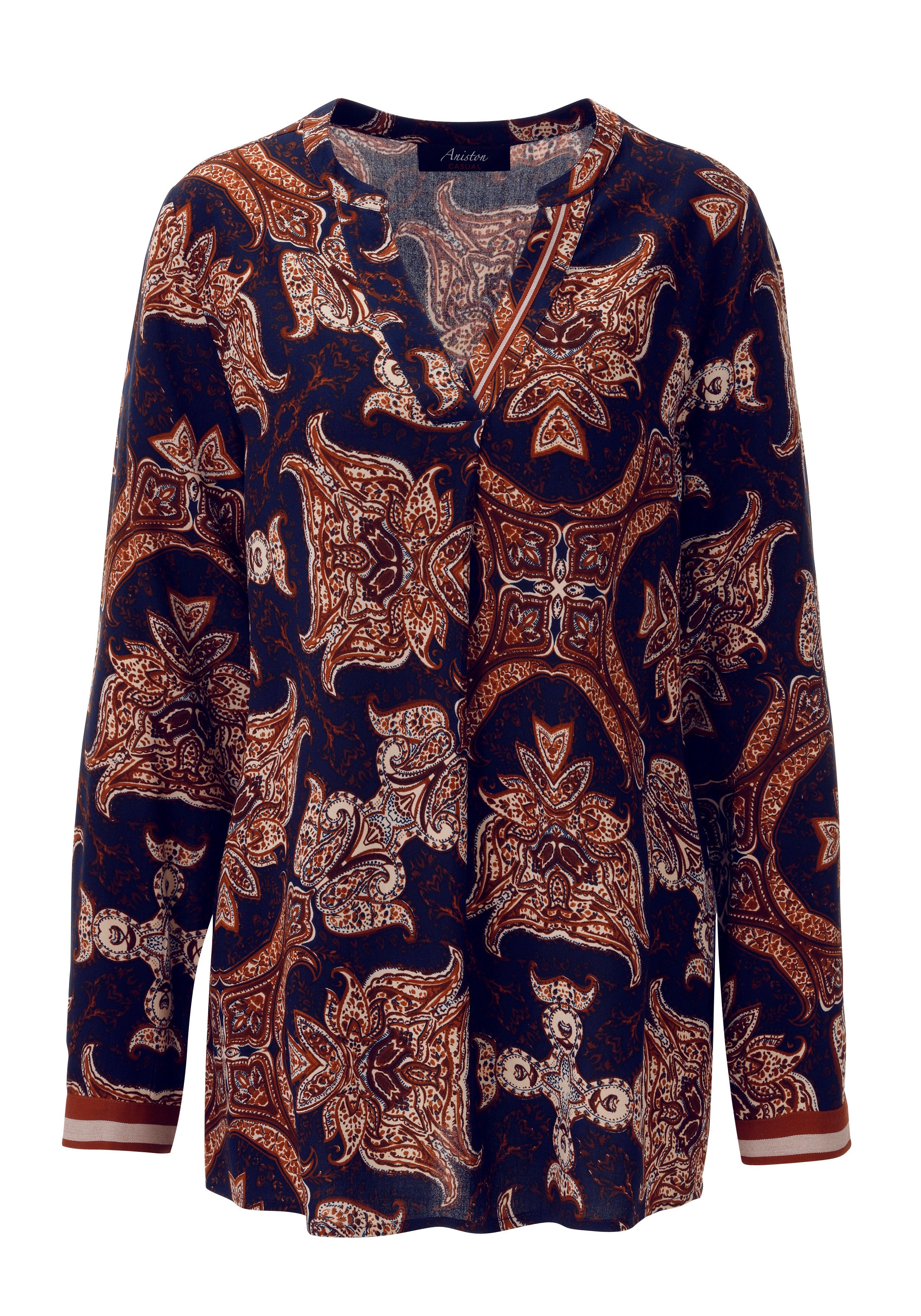 Aniston CASUAL Schlupfbluse mit fantasievollen Ornamenten bedruckt - NEUE KOLLEKTION – Bild 5 von 5