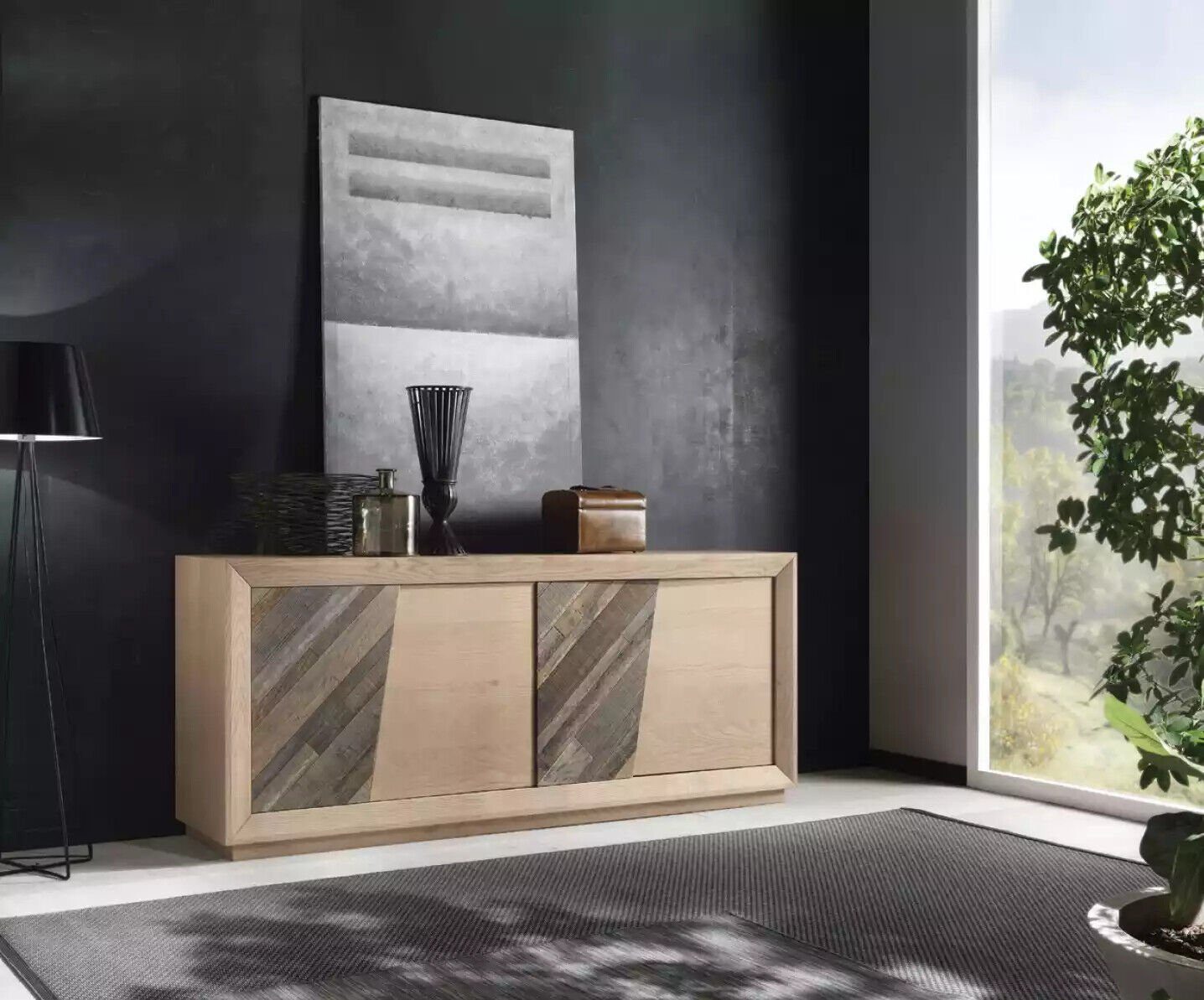 schaukelnd Wohnzimmer Sideboard Made JVmoebel Luxus, Sideboard neu braun Italy Modern In