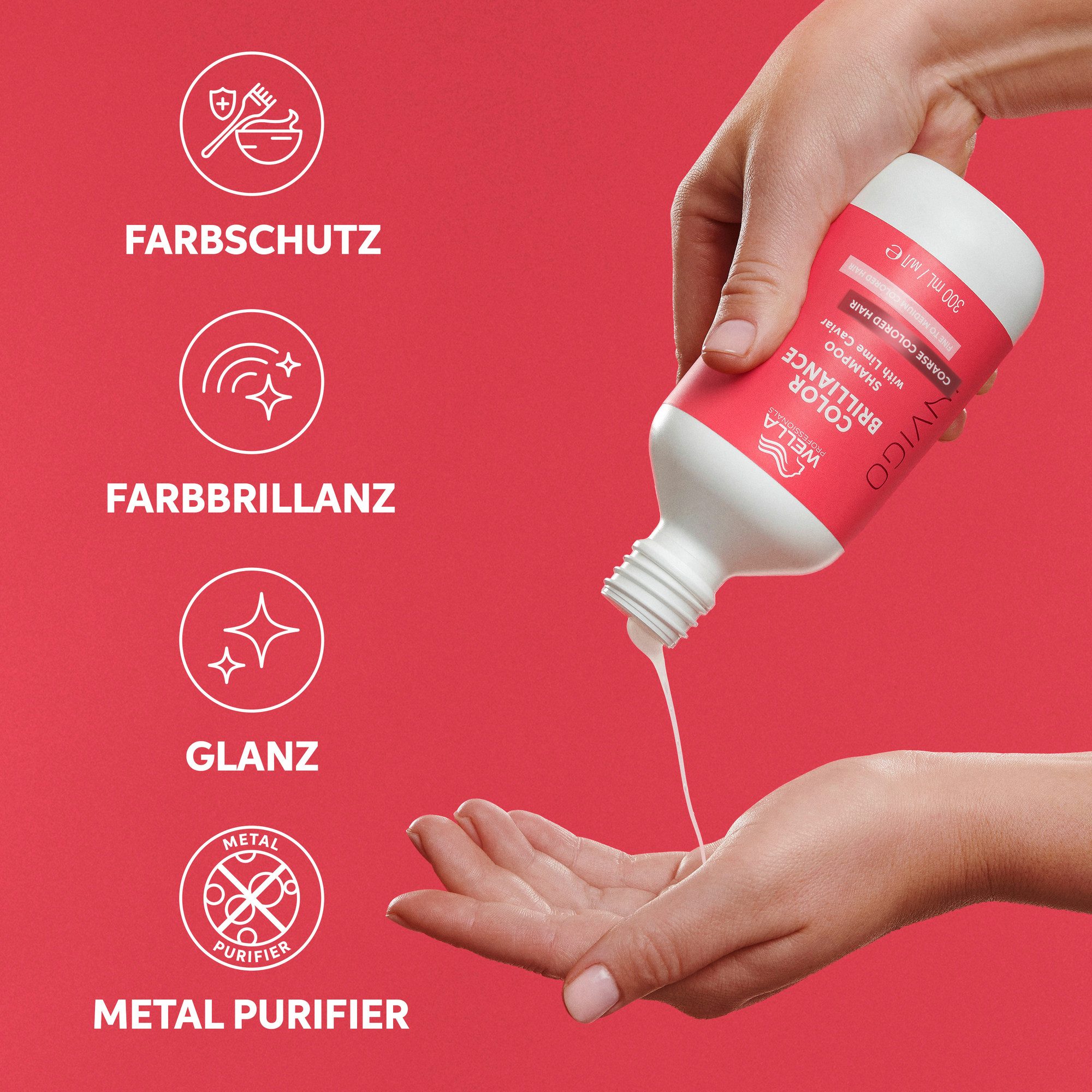 Wella Professionals Haarshampoo CARE INVIGO COLOR BRILLIANCE COARSE PROTECTION SHAMPOO, intensiver Farbschutz, verstärkt Glanz, pflegend