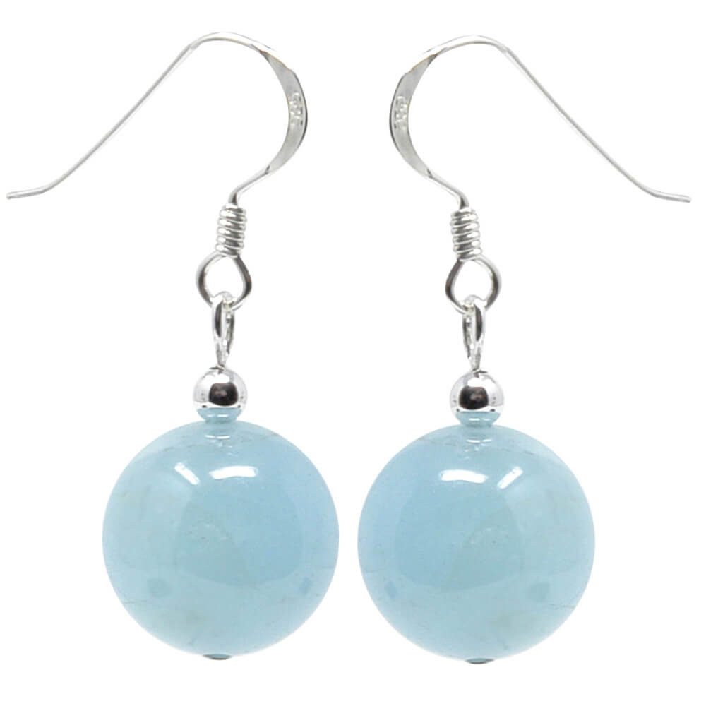 Schmuck Krone Paar Ohrhänger Ohrhänger aus Aquamarin, 925 Silber, Silber 92 günstig online kaufen