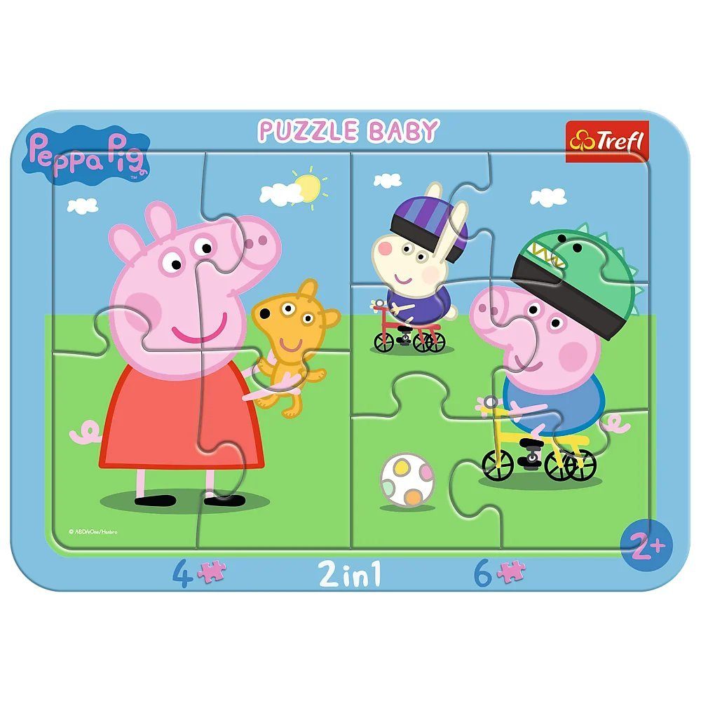 Trefl Puzzle Trefl 80021 Peppa Pig 10 Teile Puzzle, 10 Puzzleteile, Made in Europe