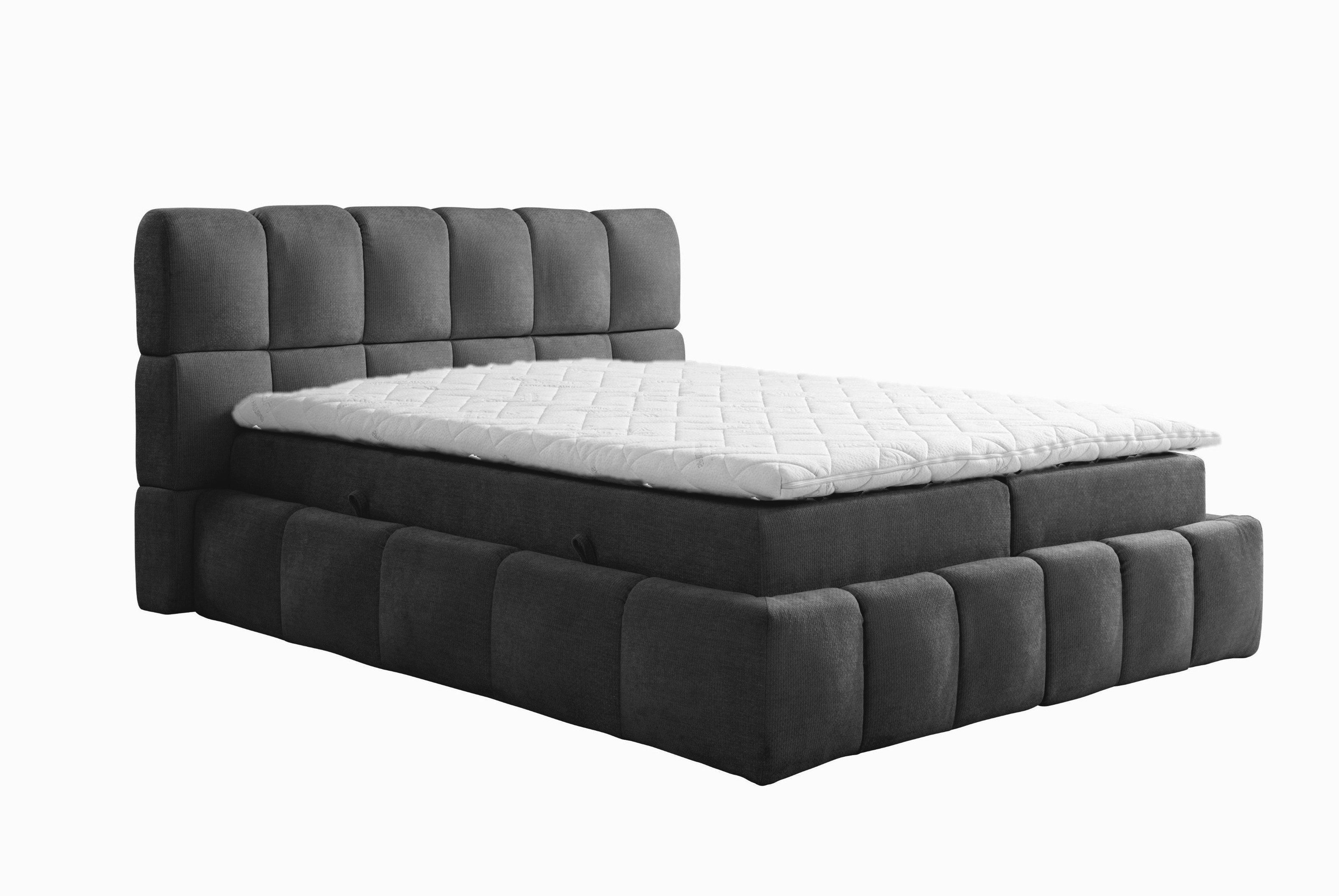 Labett Boxspringbett AURA Bubble Boucle Bett mit Stauraum - 140x200 160x200 180x200 200x200