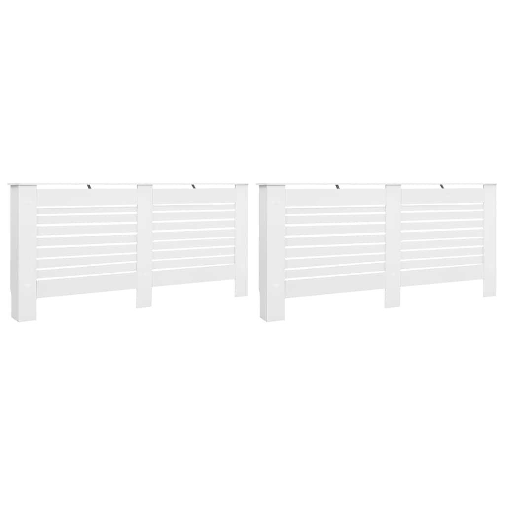 vidaXL Heizkörper Heizkörperverkleidungen 2 Stk. Weiß 172×19×81,5 cm MDF
