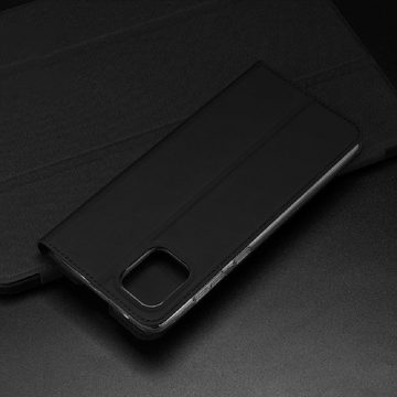 cofi1453 Handyhülle Buch Tasche "Dux Ducis" für iPhone 12 Pro Handy Hülle Etui Brieftasche Schutzhülle mit Standfunktion, Kartenfach Schwarz