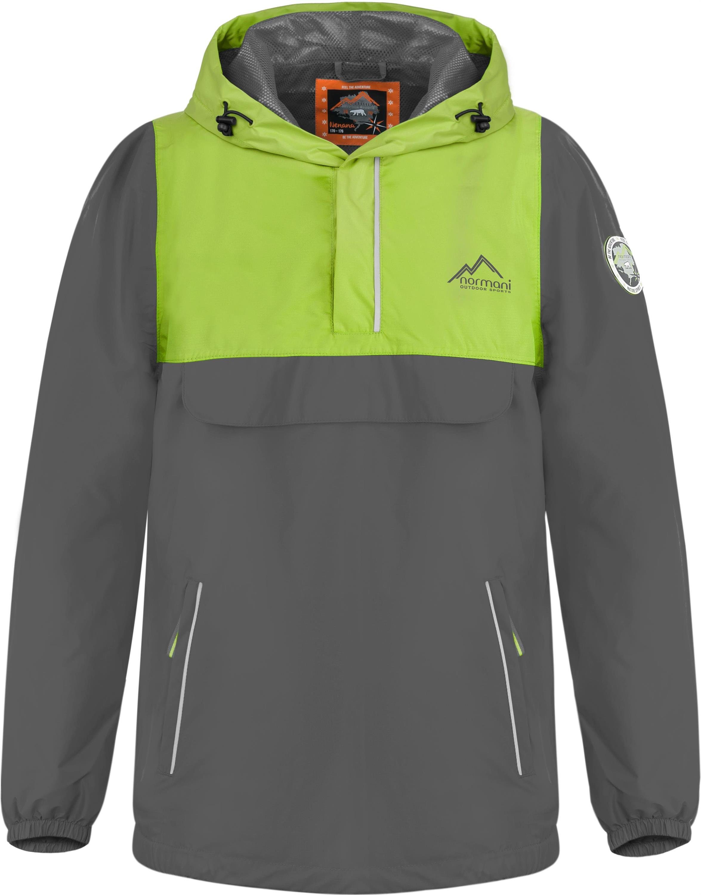 normani Windbreaker Kinder Windbreaker Nenana Unisex Sommerjacke Regenjacke mit Kapuze - wasserdichter Anorak