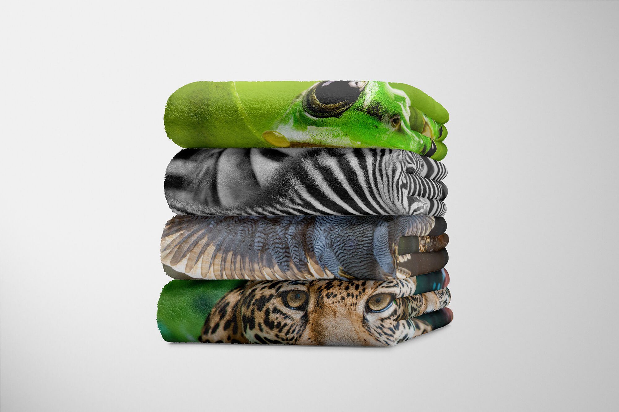 Sinus Art Handtücher Handtuch Strandhandtuch (1-St), Tiermotiv Baumwolle-Polyester-Mix mit majestätisch, Handtuch Kuscheldecke Falke Saunatuch
