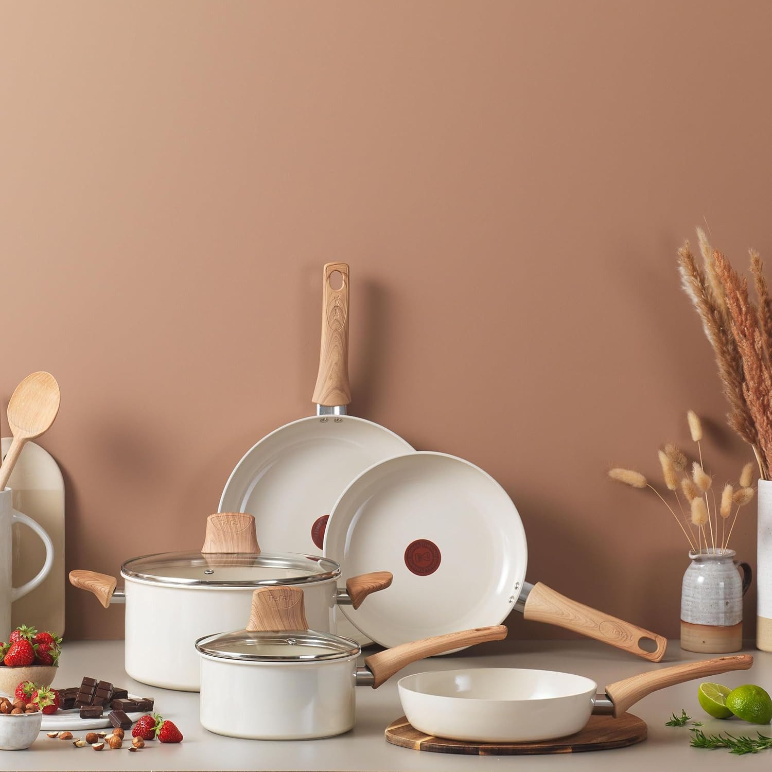 Tefal Topf-Set Tefal CERA BRIGHT ON 7tlg. Keramikset, (7-tlg) – Bild 2 von 5