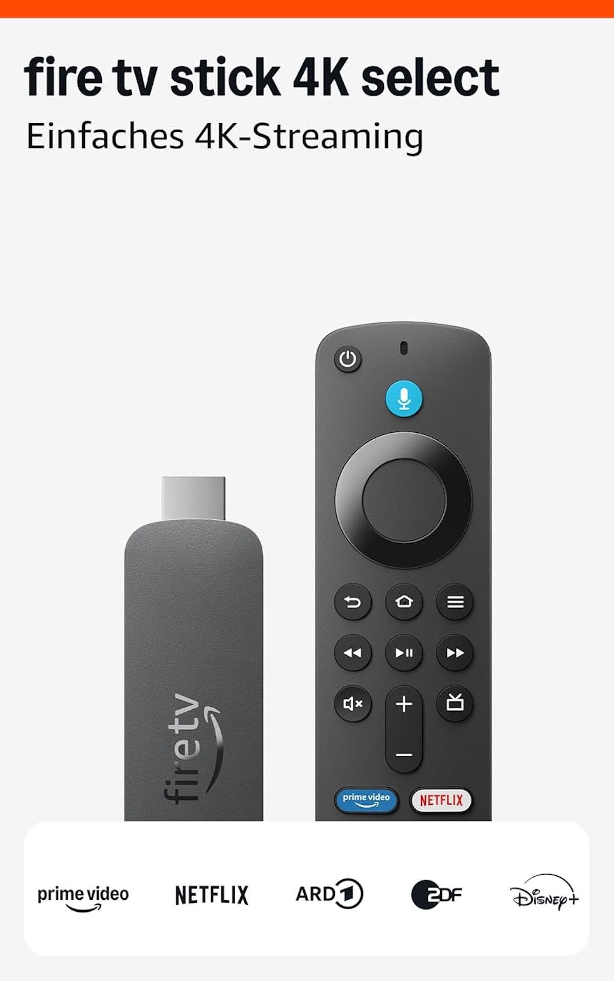 Amazon Streaming-Stick Amazon Fire TV Stick 4K Select, (Packung)