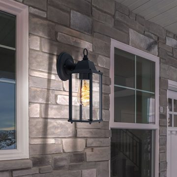 etc-shop Außen-Wandleuchte, Leuchtmittel inklusive, Warmweiß, Außen Wand Lampe Filament Fassaden Beleuchtung