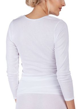 HUBER Unterhemd Damen Shirt langarm Cotton Fine Rib (Stück, 1-St) -