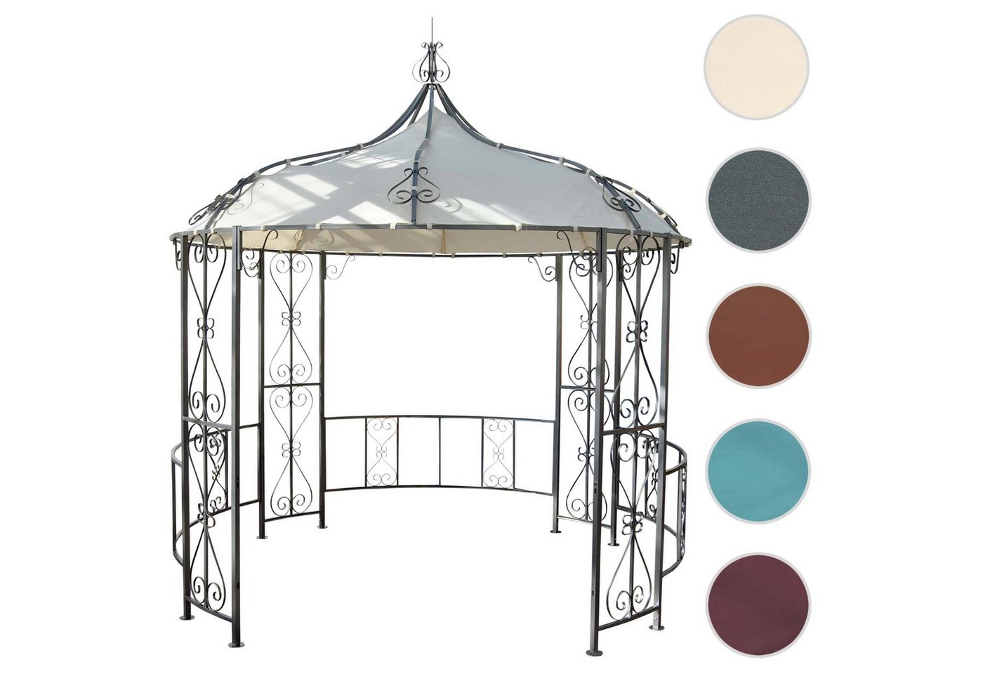 Thumbnail - MCW Pergola Cabrera, Mit Wasserablaufösen, stabiler Stand, Abnehmbarer Bezug, rund