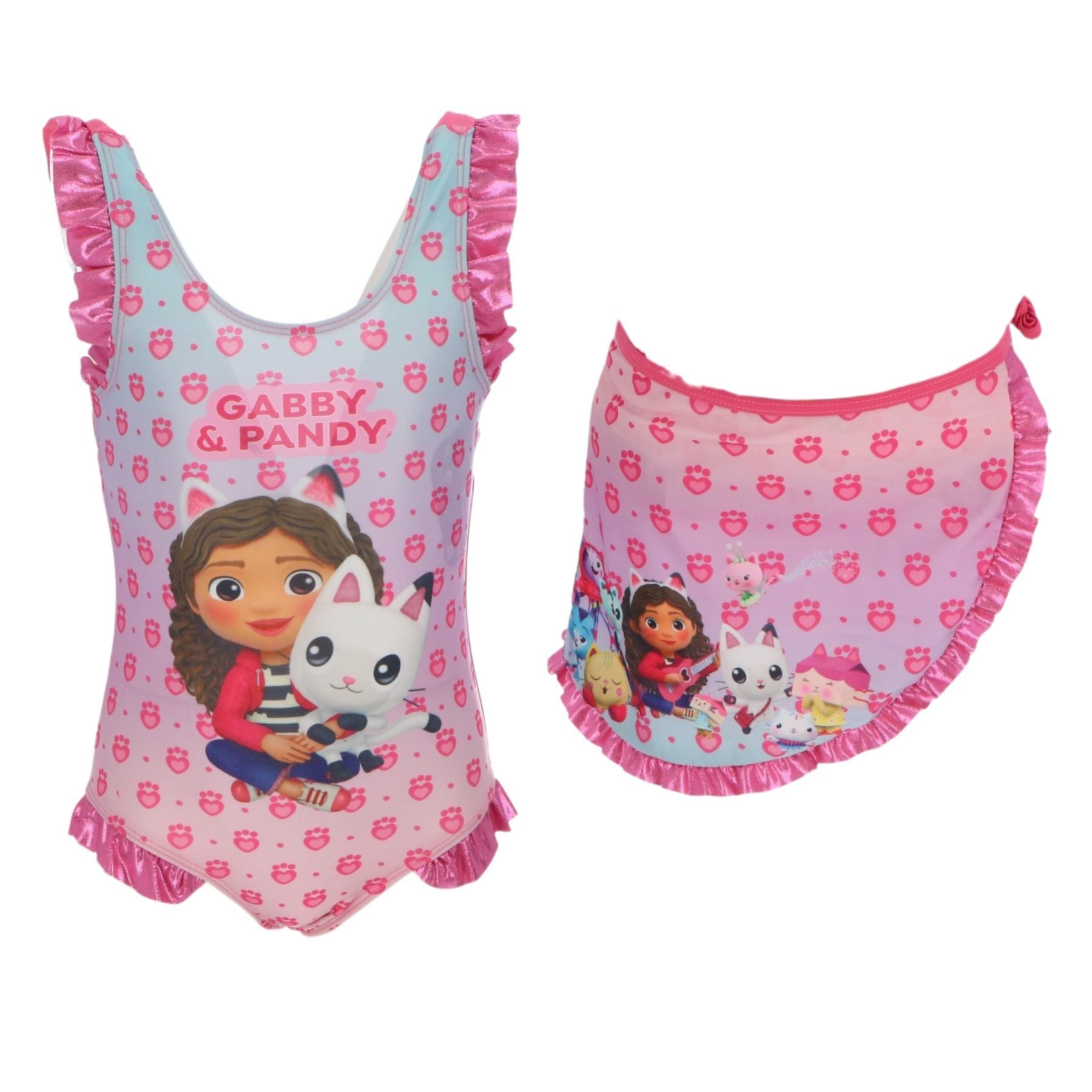 Badeanzug Kinder Badeanzug mit Sarong Badebekleidung