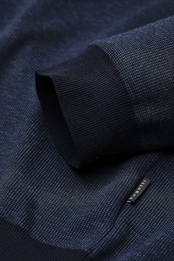 bugatti Langarm-Poloshirt mit Stehkragen