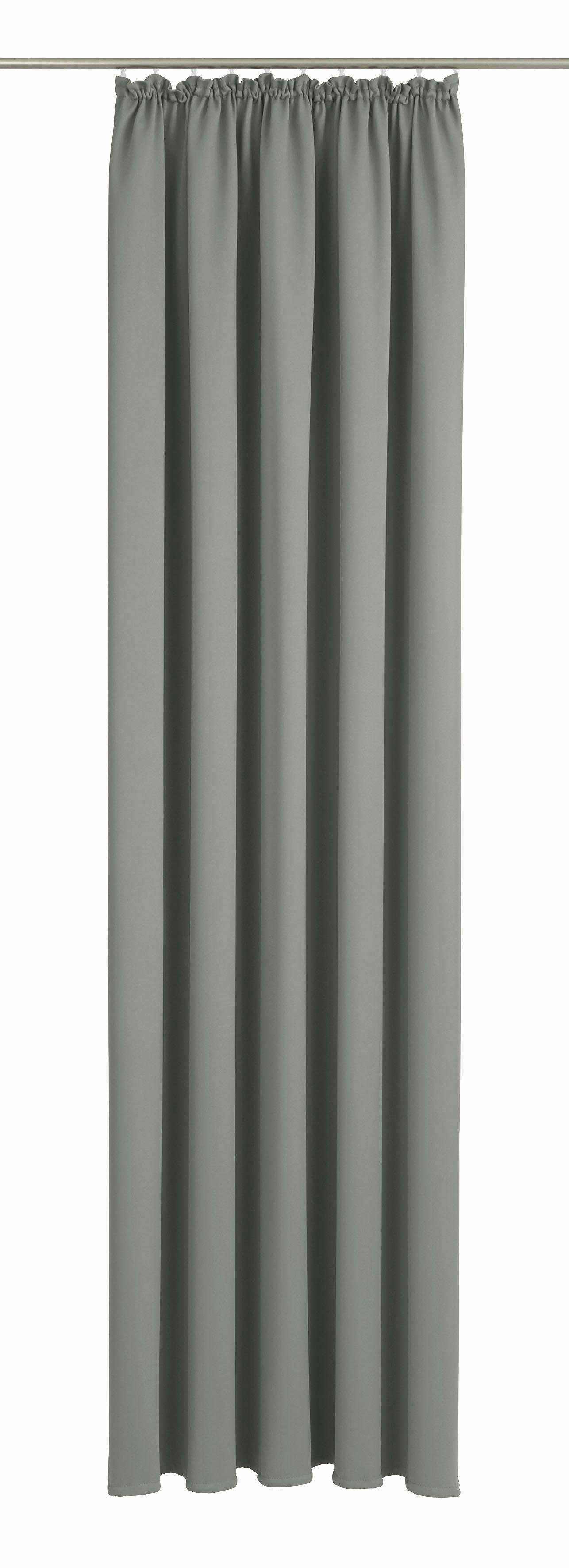 Vorhang Dim out, Wirth, Kräuselband (1 St), verdunkelnd grau
