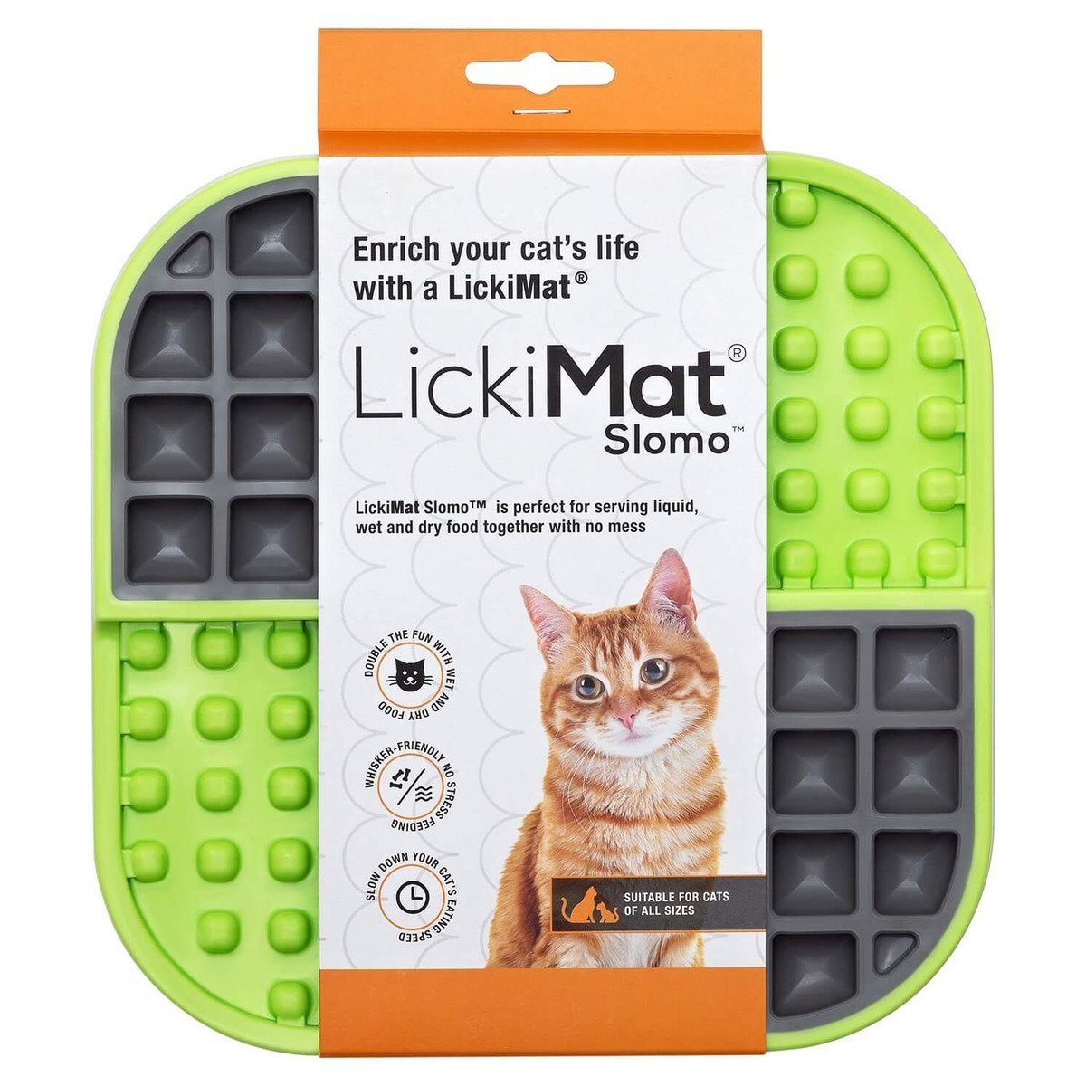 LickiMat Antischlingnapf Slomo Cat green