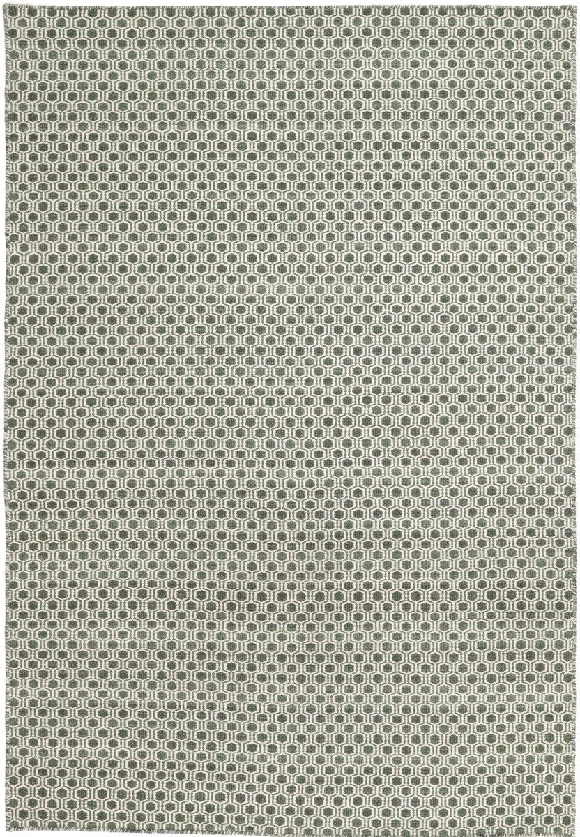 Carpet Avenue Teppich Kelim Dhorri Diamond - Grün 230x160, Rechteck, Höhe: 4 mm