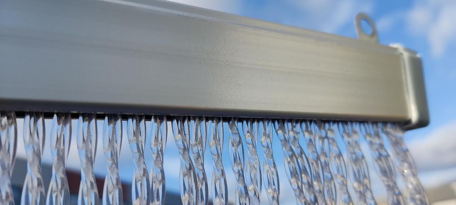 La Tenda Insektenschutz-Vorhang Türvorhang CASA ALBI 2 Streifenvorhang transparent weiß, 90 x 210 cm, PVC - Länge individuell kürzbar