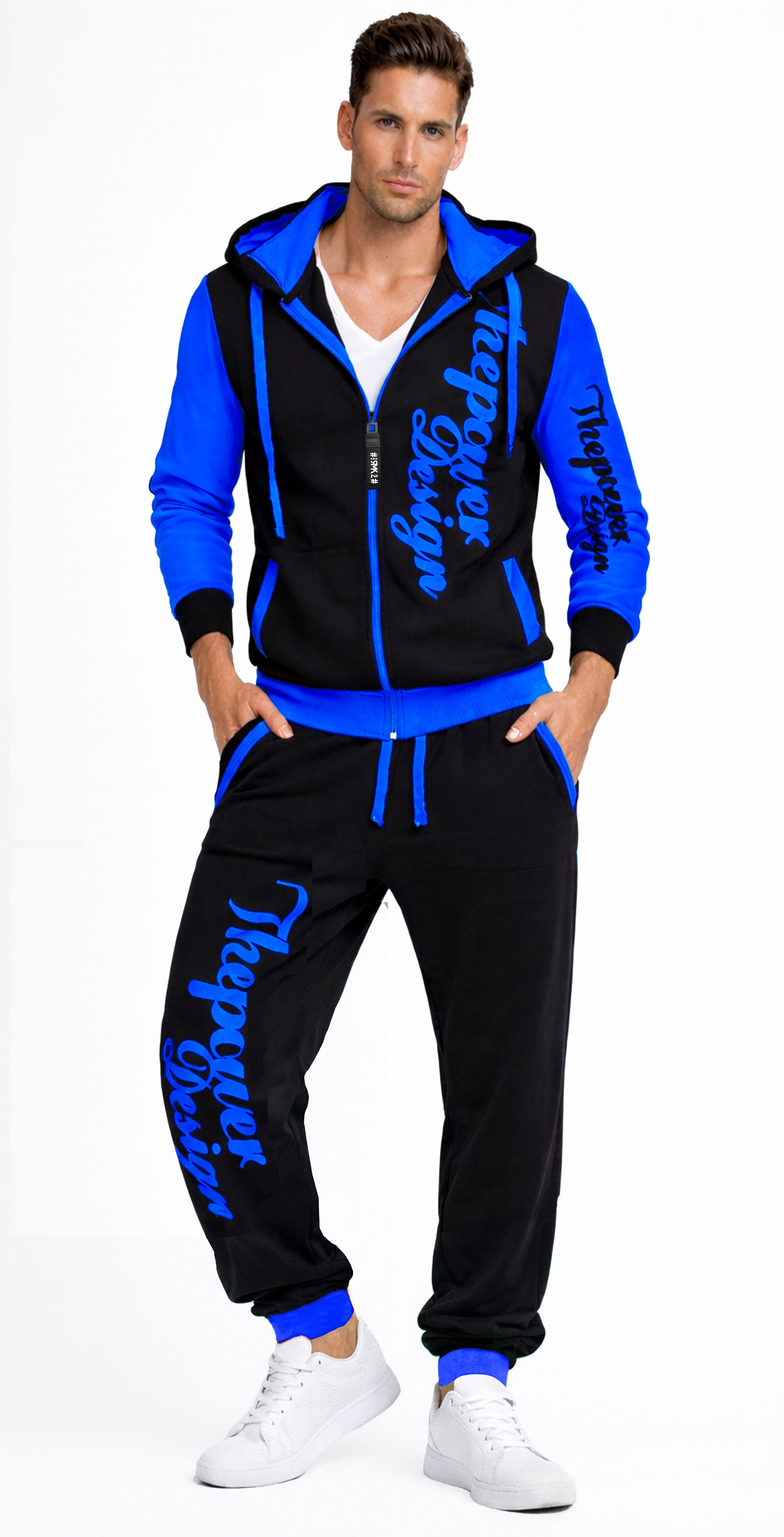 RMK Jogginganzug Herren Sportanzug The Power (Set), Trainingsanzug Freizeitanzug Gym Fitness mit Kapuze