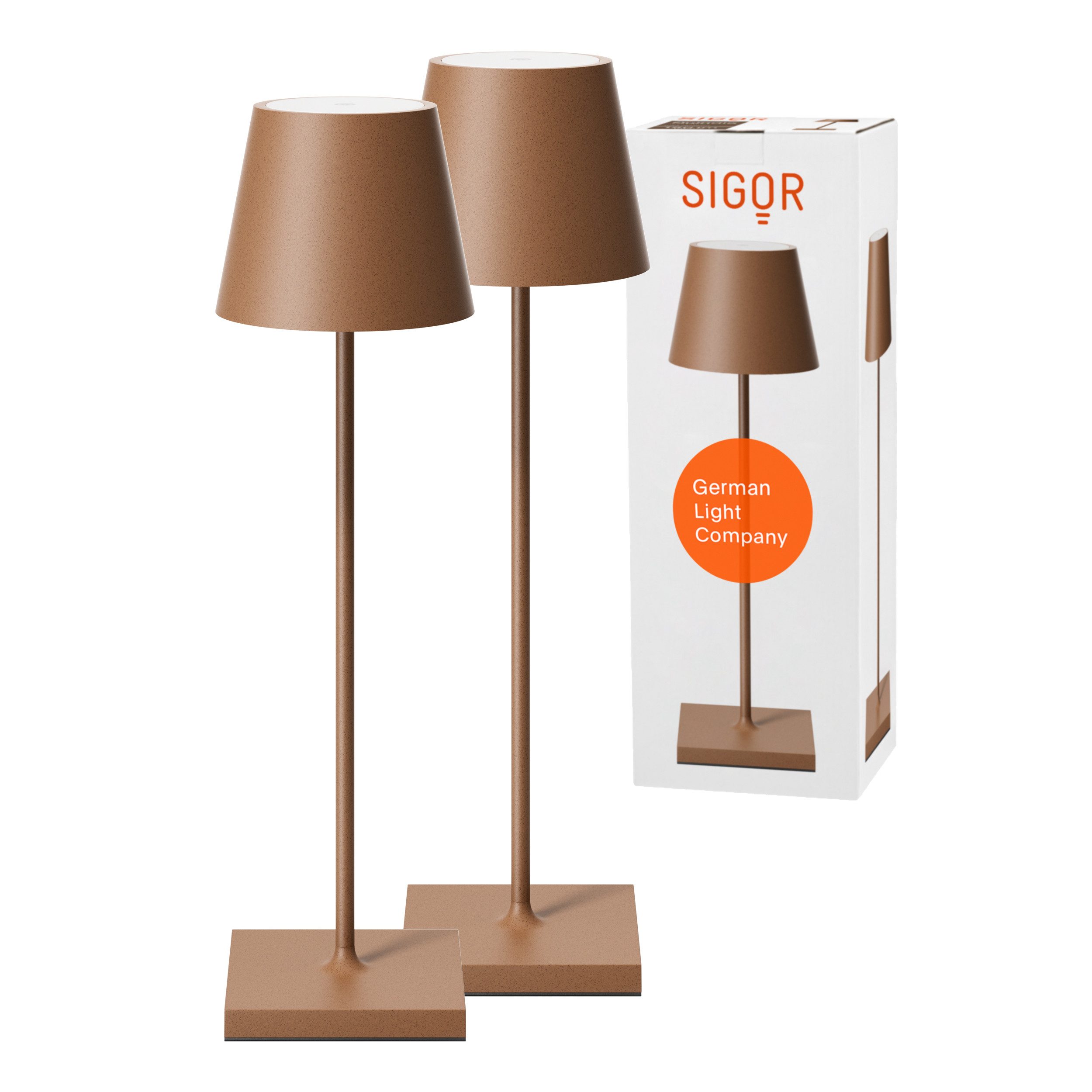 SIGOR LED Tischleuchte, Dimmbar, LED fest integriert, 2.700 + 2.200 K