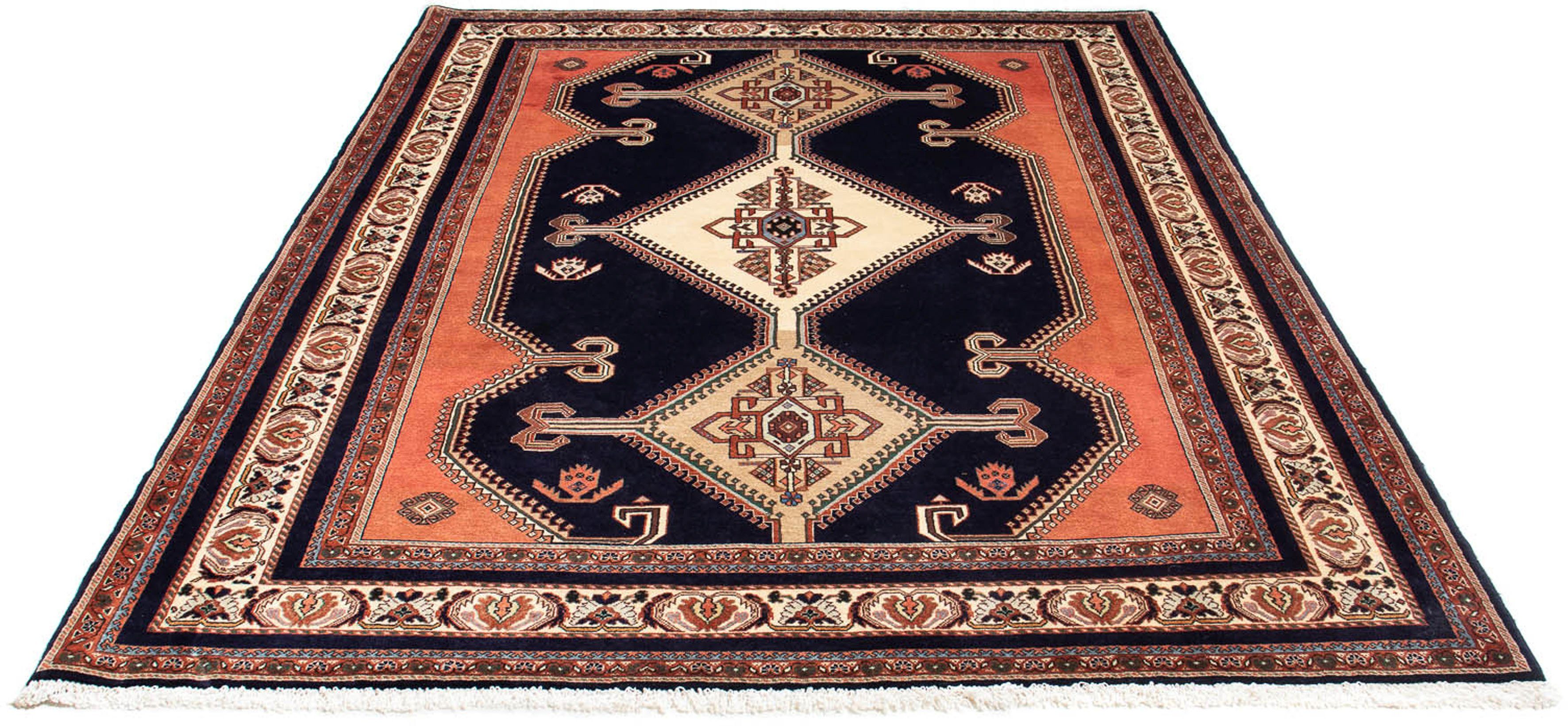 Orientteppich Perser - Bidjar - 238 x 175 cm - dunkelblau, morgenland, rechteckig, Höhe: 15 mm, Wohnzimmer, Handgeknüpft, Einzelstück mit Zertifikat