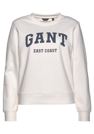 Gant Sweatshirt mit großem Label-Print vorne