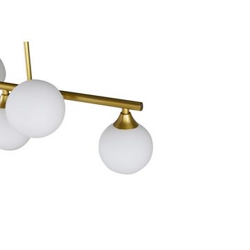 BOURGH Hängeleuchten Deckenleuchte ORB - moderne Hängeleuchte gold mit 5 Glasbechern