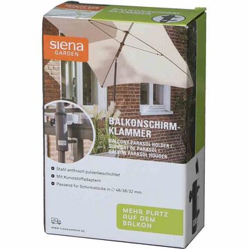 Siena Garden Kunststoffschirmständer Schirmhalter für Balkon-Geländer Sonnenschirmhalter Balkonklammer
