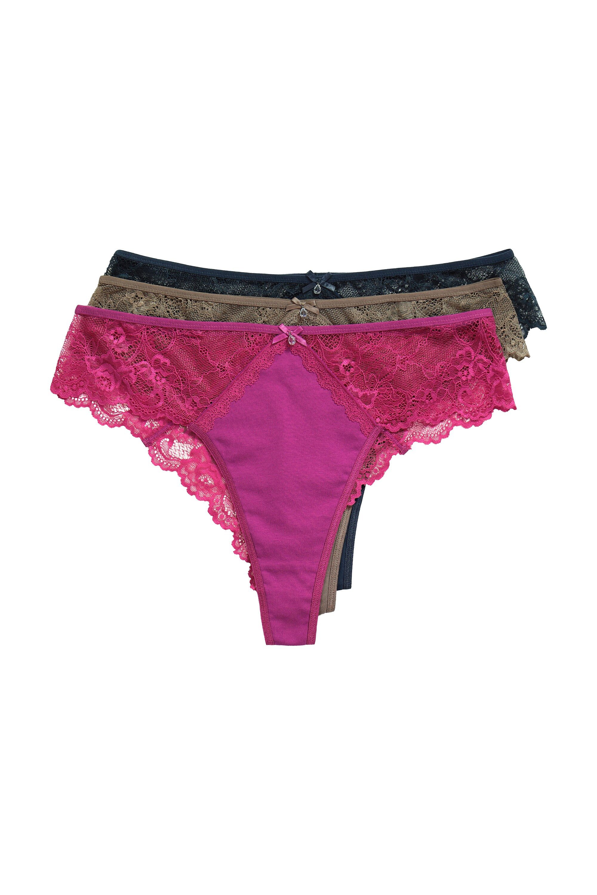 Ulla Popken Slip Strings 3er-Pack Spitze