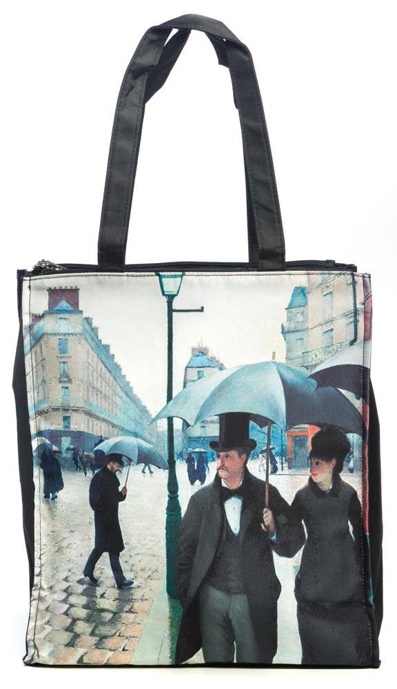 Luckyweather not just any other day Shopper Einkaufstasche / Twinbag Motiv RAINY DAY IN PARIS (1-tlg., 1 Stück Shopping Bag), Schultertasche beidseitig bedruckt mit Motiv bedruckt
