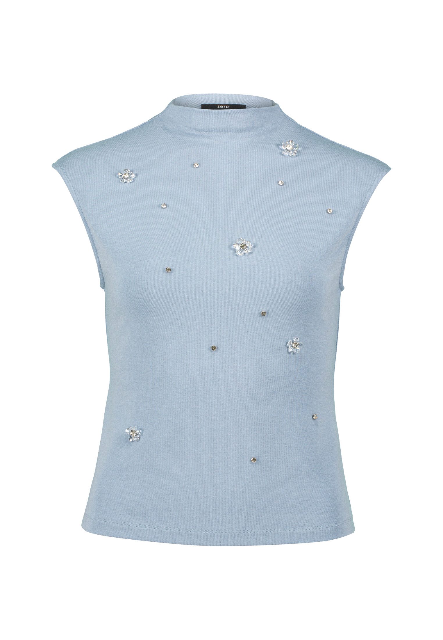 Zero Kurzarmshirt zero Shirt mit Strass günstig online kaufen