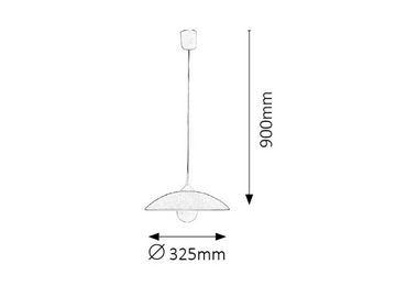 Rabalux Pendelleuchte "Cupola range-Cupola range" Kunststoff, grau, rund, E27, ø325mm