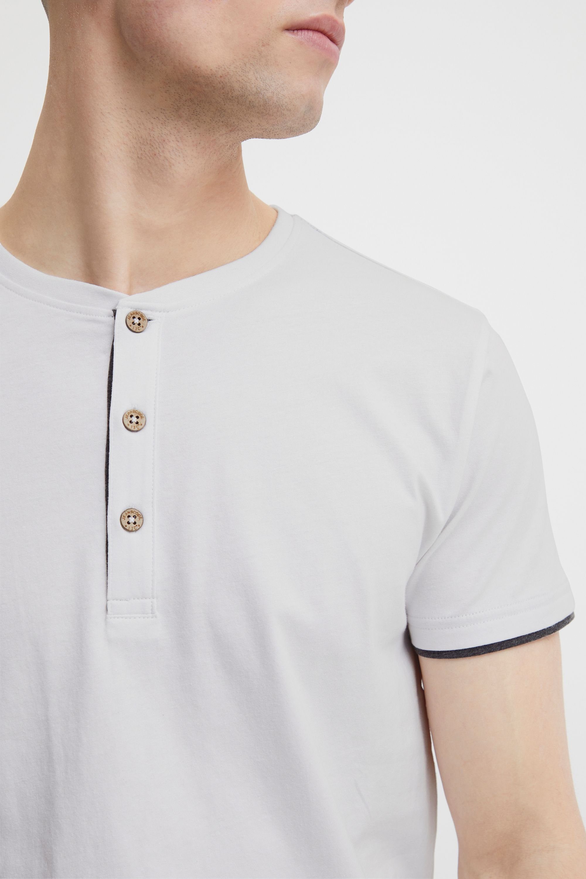Kurzarmshirt (002) Layershirt Off-White Indicode mit Knopfleiste IDTony