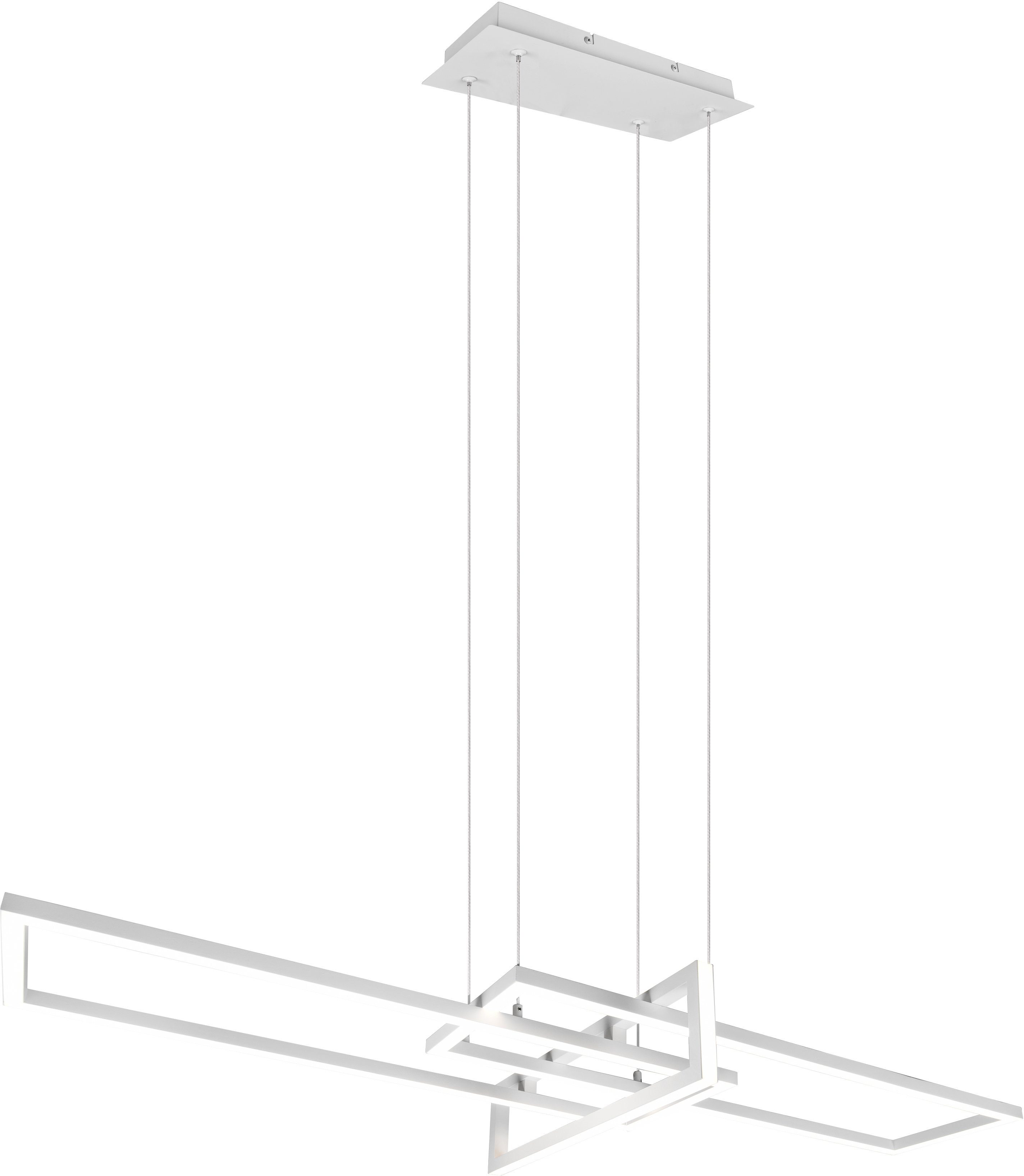 TRIO Leuchten LED Pendelleuchte integriert, ALICA, 150 Dimmer, dimmbar, über Switch LED mehrere cm mit Abhängung Neutralweiß, Helligkeitsstufen, Wandschalter fest