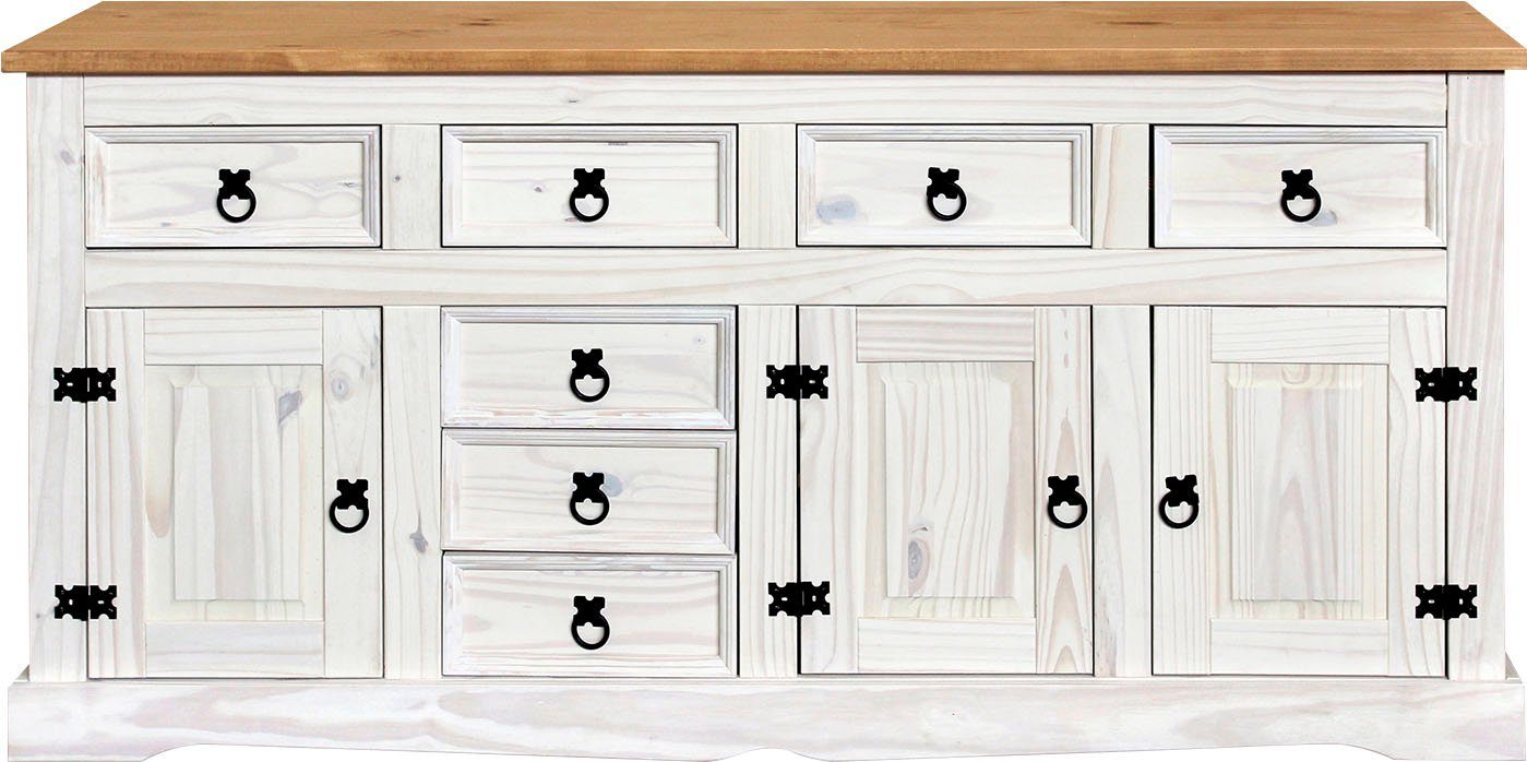 MÖBILIA Sideboard, Kommode, Ziergriffe und Scharniere aus Metall