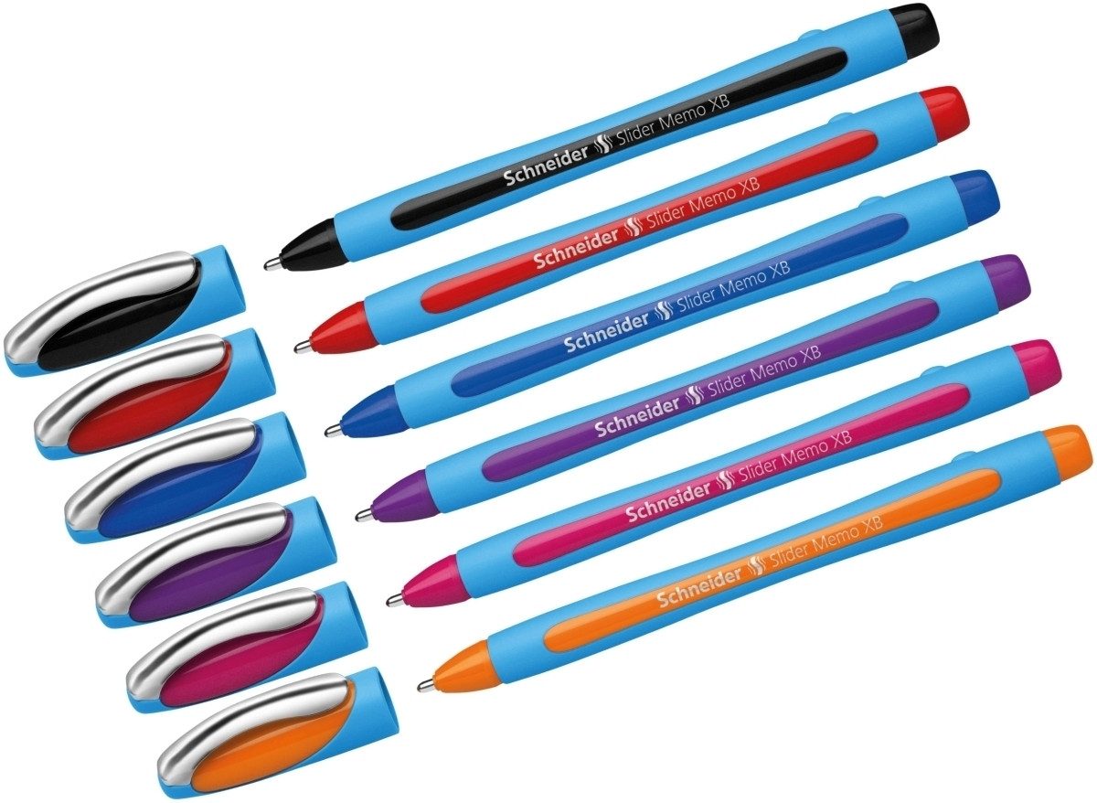SCHNEIDER Kugelschreiber Kugelschreiber Slider Memo XB farbig sortiert (20 Stück)