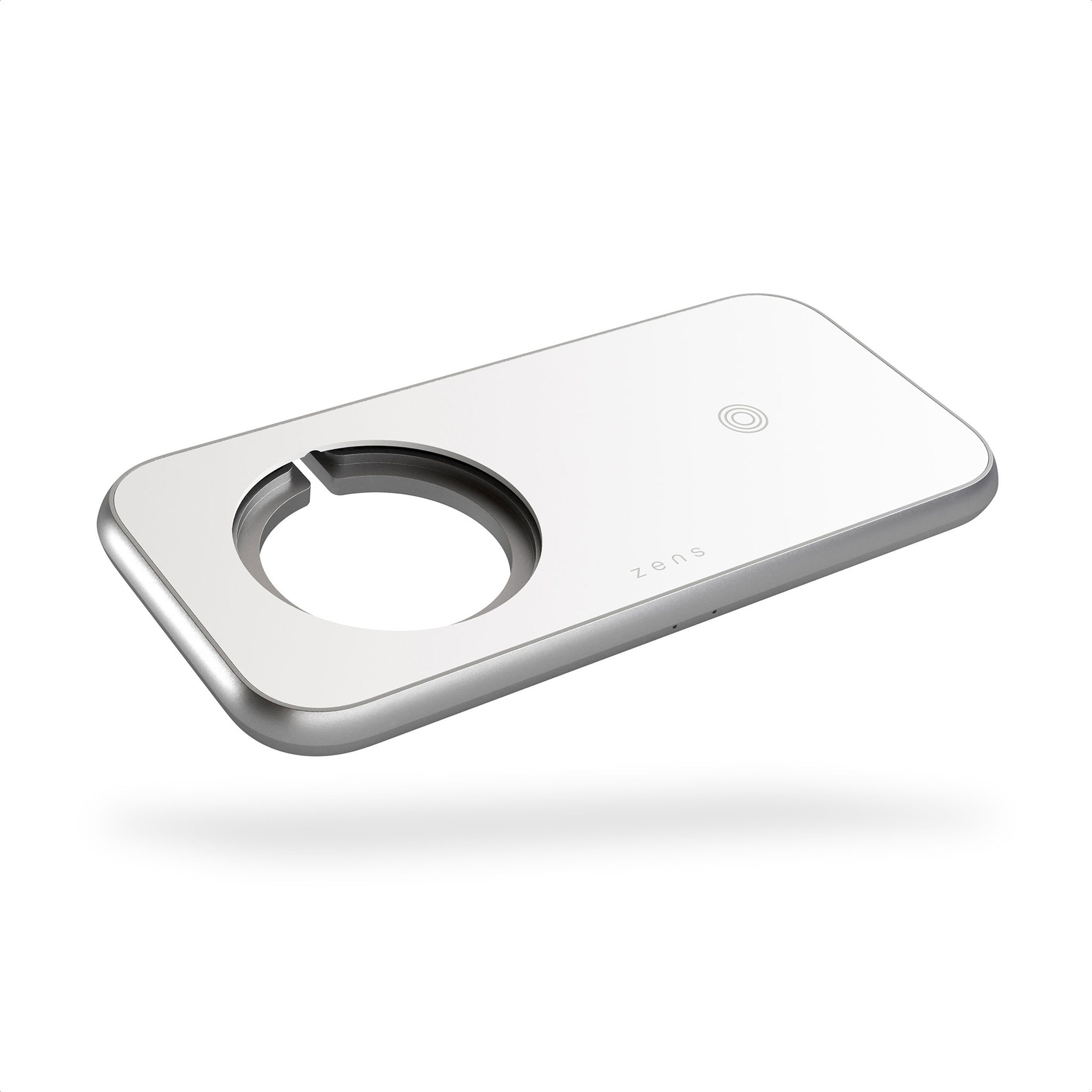 Aluminium« Wireless Charger (Mit MagSafe-Aussparung für die Apple iPhone 12  & 13 Reihe - 45W Netzteil mit EU/UK/US Adapter inklusive - Zusätzlicher  USB-Anschluss zum Laden eines dritten Gerätes)