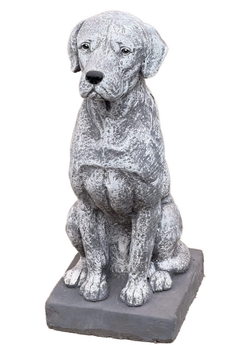 Stone and Style Gartenfigur Frostfeste Steinfigur Dogge groß 48 cm Höhe