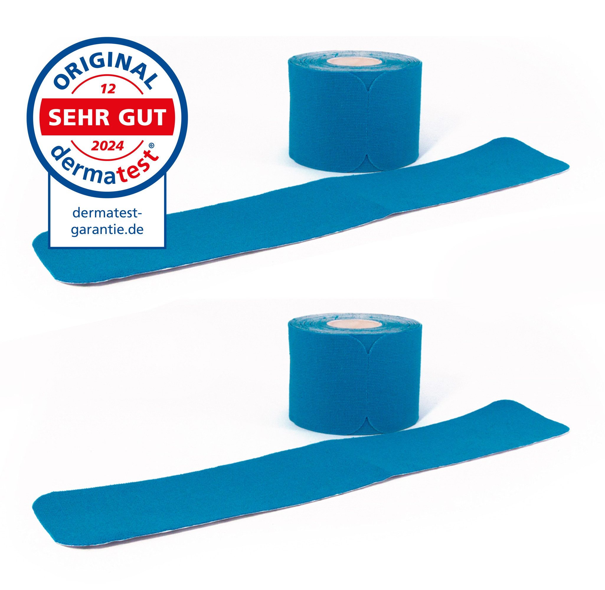 Axion Kinesiologie-Tape PRECUT, 20 vorgeschnittene Sport Tapes 25 x 5 cm - in blau (2-St) MEDIZINPRODUKT • wasserfest • hautfreundlich • elastisch