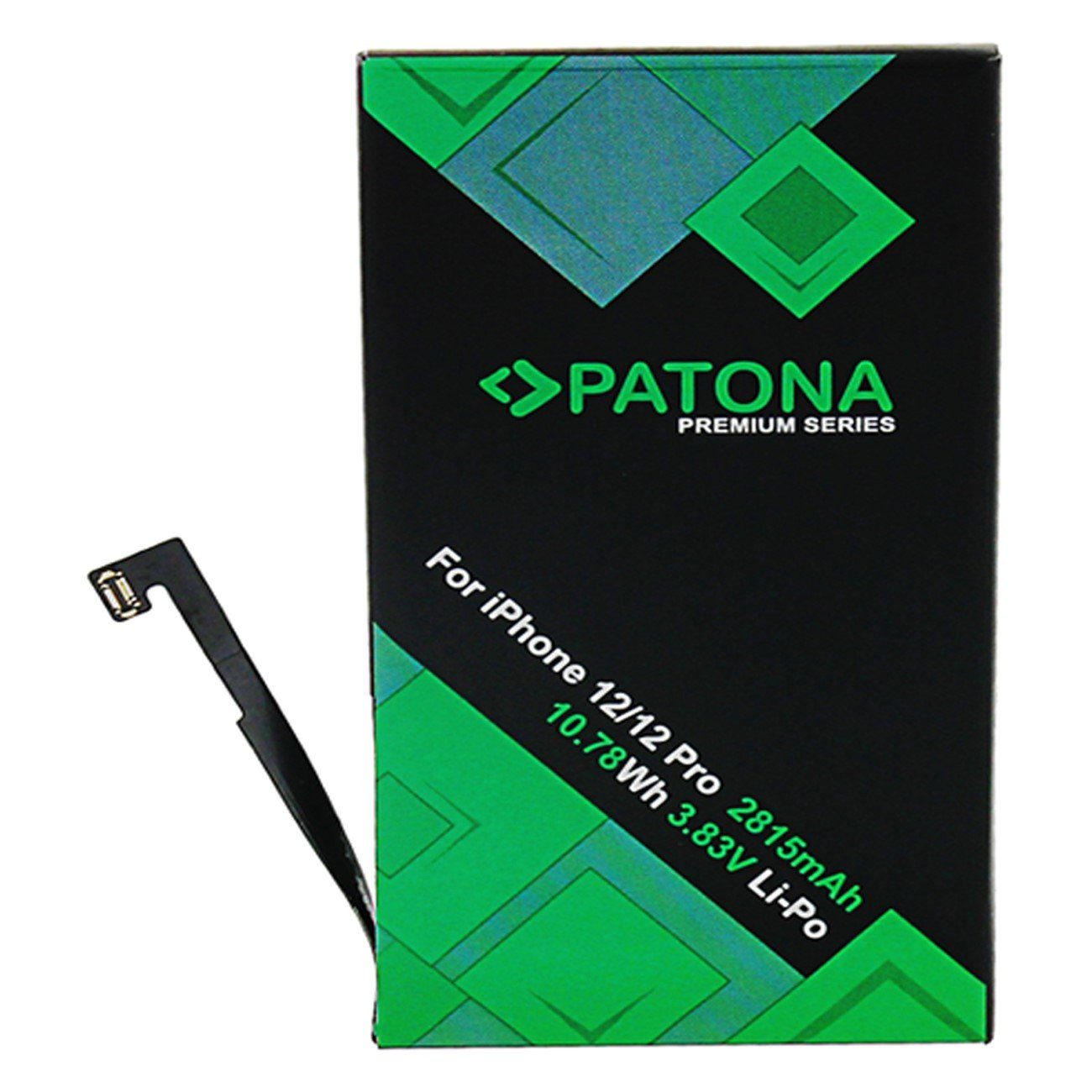 Patona Akku passend St), mAh V, iPhone Premium-Serie Ersatzakku 2815 (3,83 12 Apple 1 für Pro Handy-Akku