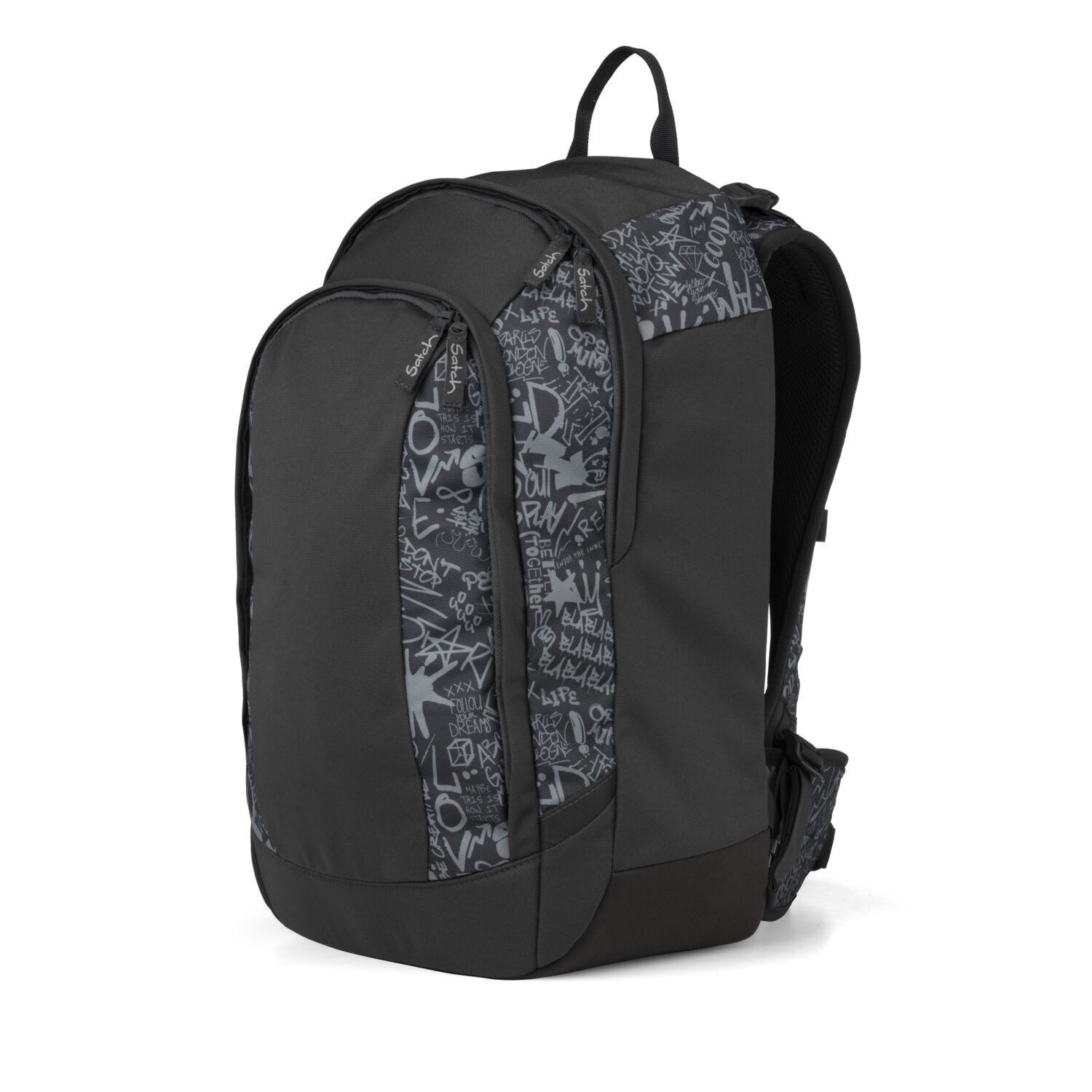 Satch Schulranzen Schulrucksack-Set AIR Street Ink 3-teilig (3-teilig), Schulranzen, ergonomisch, Laptop-Fach, Your-Size-System – Bild 4 von 5
