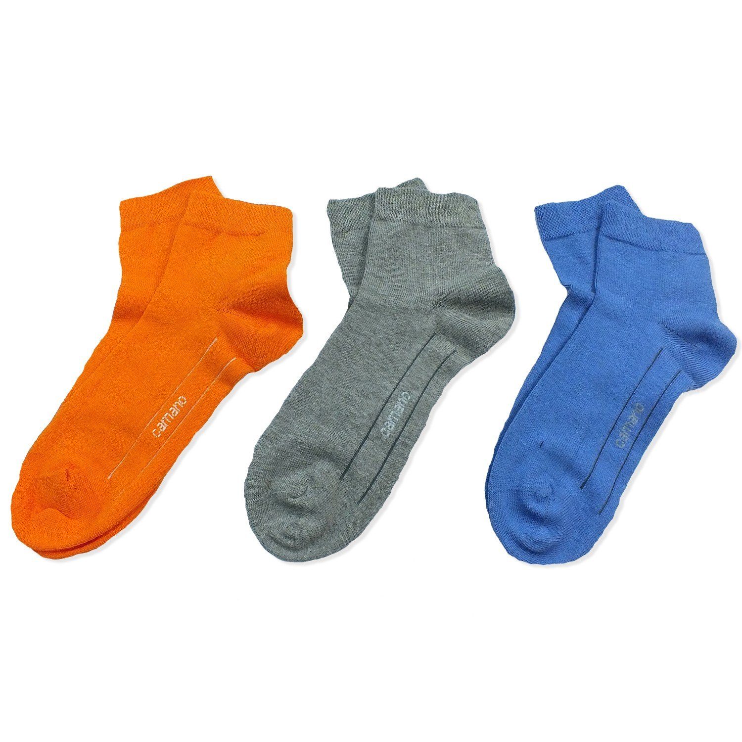 Camano Sneakersocken CA3023 (Packung, 3-Paar, 3 Paar) Socken Strümpfe  Unisex, Quarter-Socken, Sneakersocken, Baumwolle