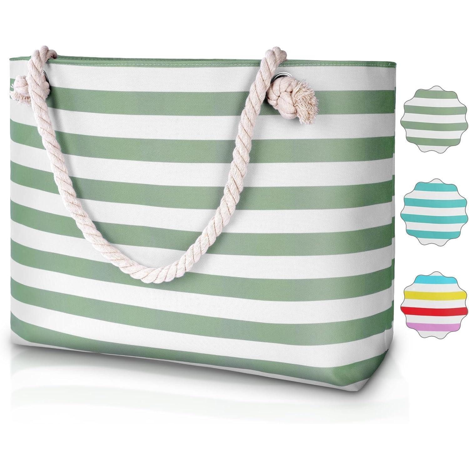 LuxusKollektion XL-Strandtasche Große XXL Wasserdichte Strandtasche mit Reißverschluss für