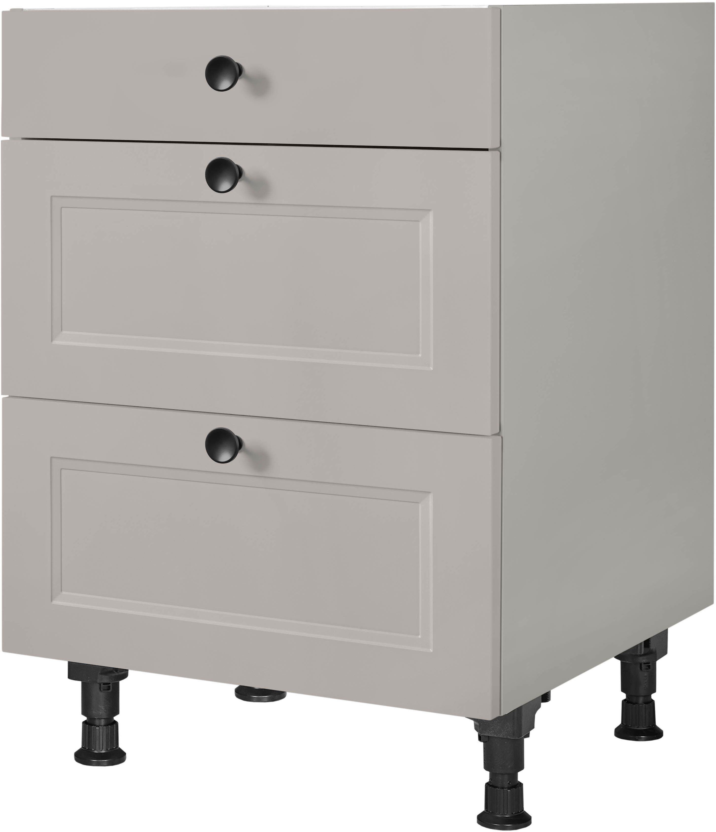 nobilia® Kochfeldumbauschrank "Cascada", vormontiert, mit Schubkasten und Auszügen, in den Breiten 60 und 90 cm