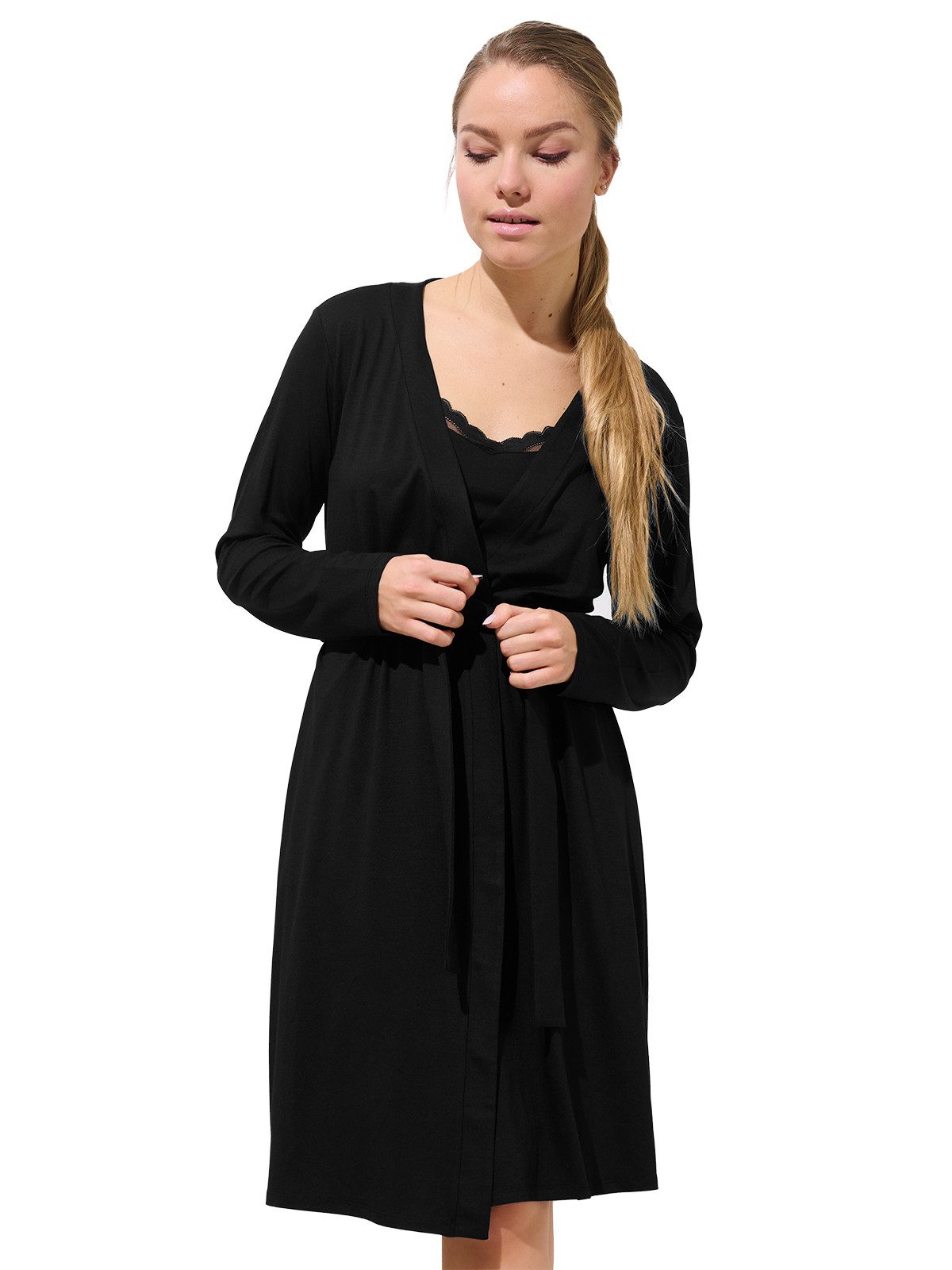 Lisca Morgenmantel Morgenmantel 100cm Evelyn, Viskose, günstig online kaufen
