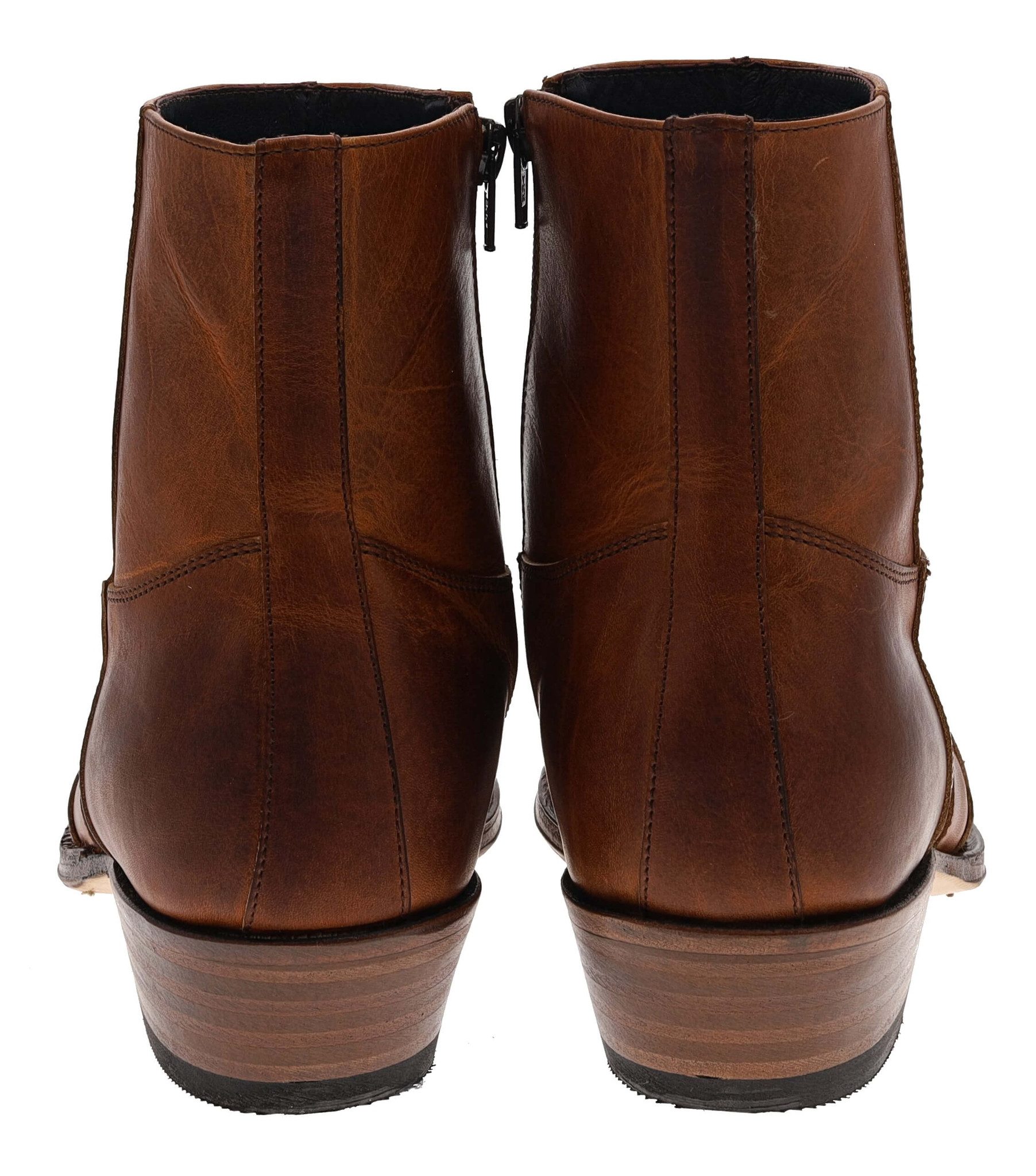 Sendra Boots 7783 Braun Westernstiefelette Rahmengenäht Lederstiefelette