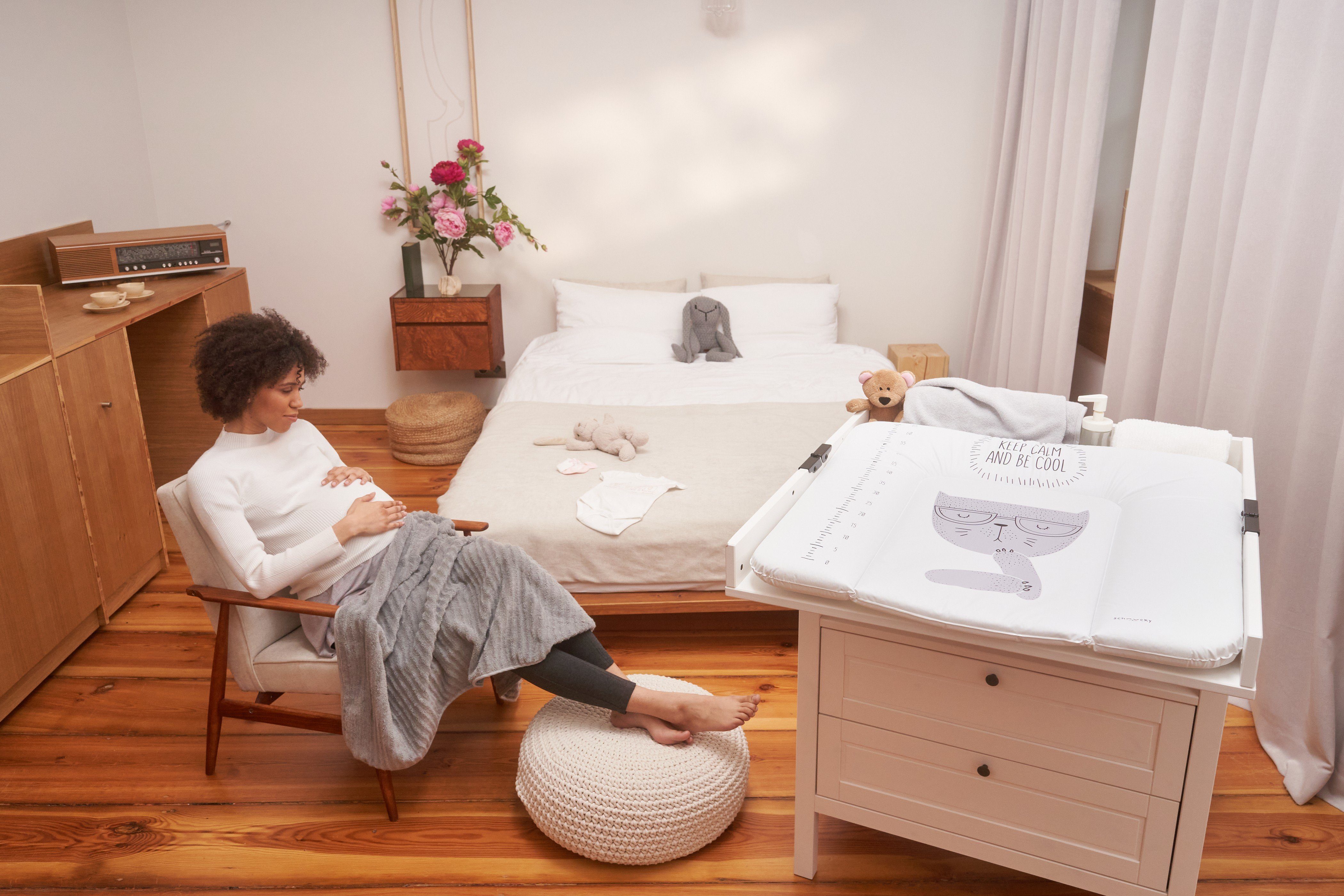 Schnucky Wickelauflage weiche Baby Wickelunterlage 72x75 cm / 72 x 85 cm, Wasserdicht und abwaschbar - Made in EU