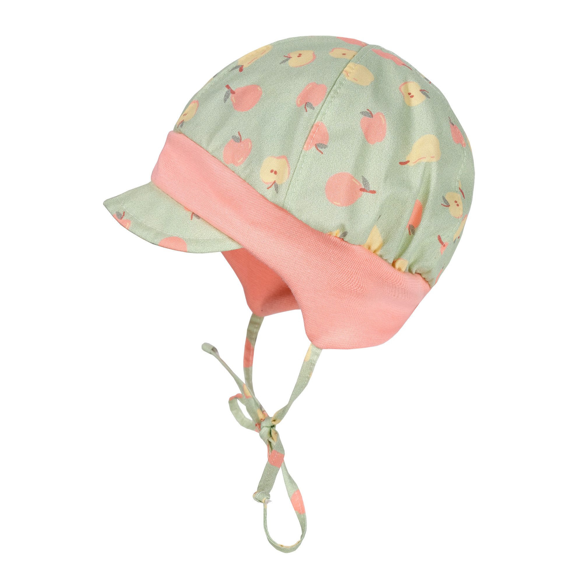 Schirmmütze BABY-Schildmütze, Druckstoff Bindeband, Jerseybund
