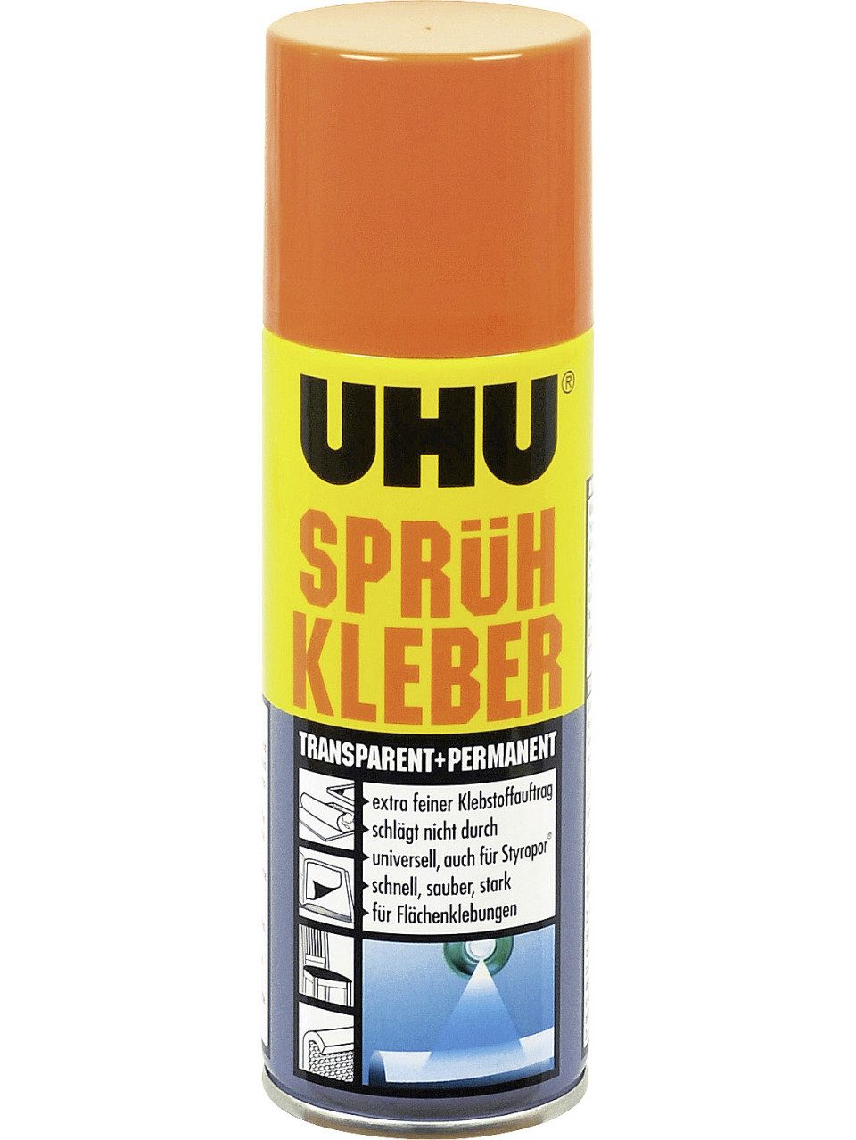 UHU Bastelkleber UHU Sprühkleber permanent + transparent 200 ml
